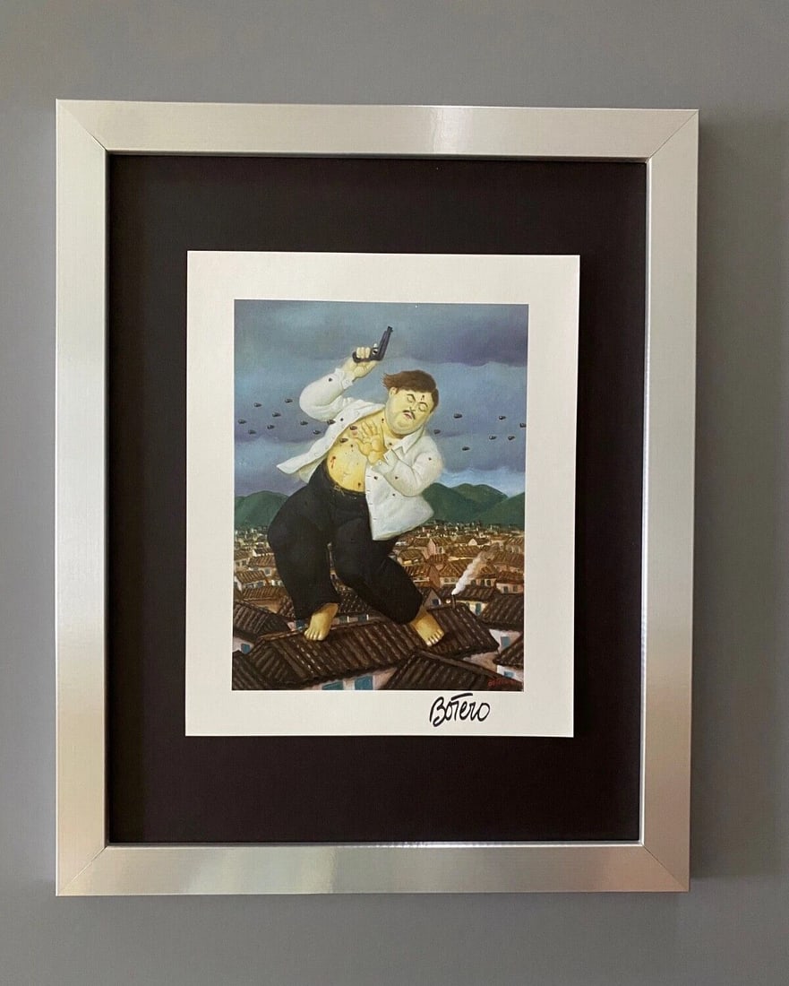 FERNANDO BOTERO + AWESOME SIGNED VINTAGE PRINT + FROM COLOMBIA + IN NEW FRAME! - 2