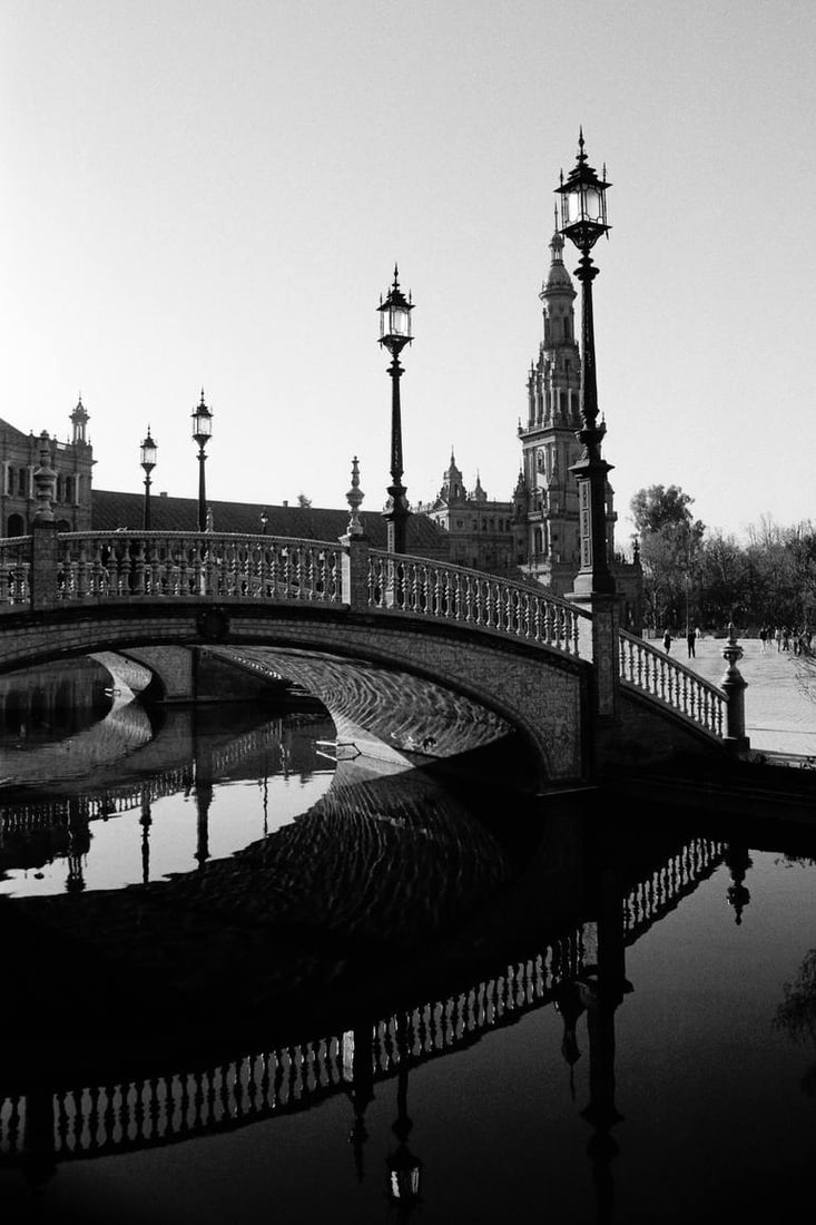 The Spanish Square, Seville, Spain 2023 - Silver Gelatin: Title: The Spanish Square, Seville, Spain 2023 - Silver Gelatin Description: The Spanish Square, Seville, Spain 2023 - Silver Gelatin Photograph - Limited Edition of 10 Paul Cooklin United Kingdom