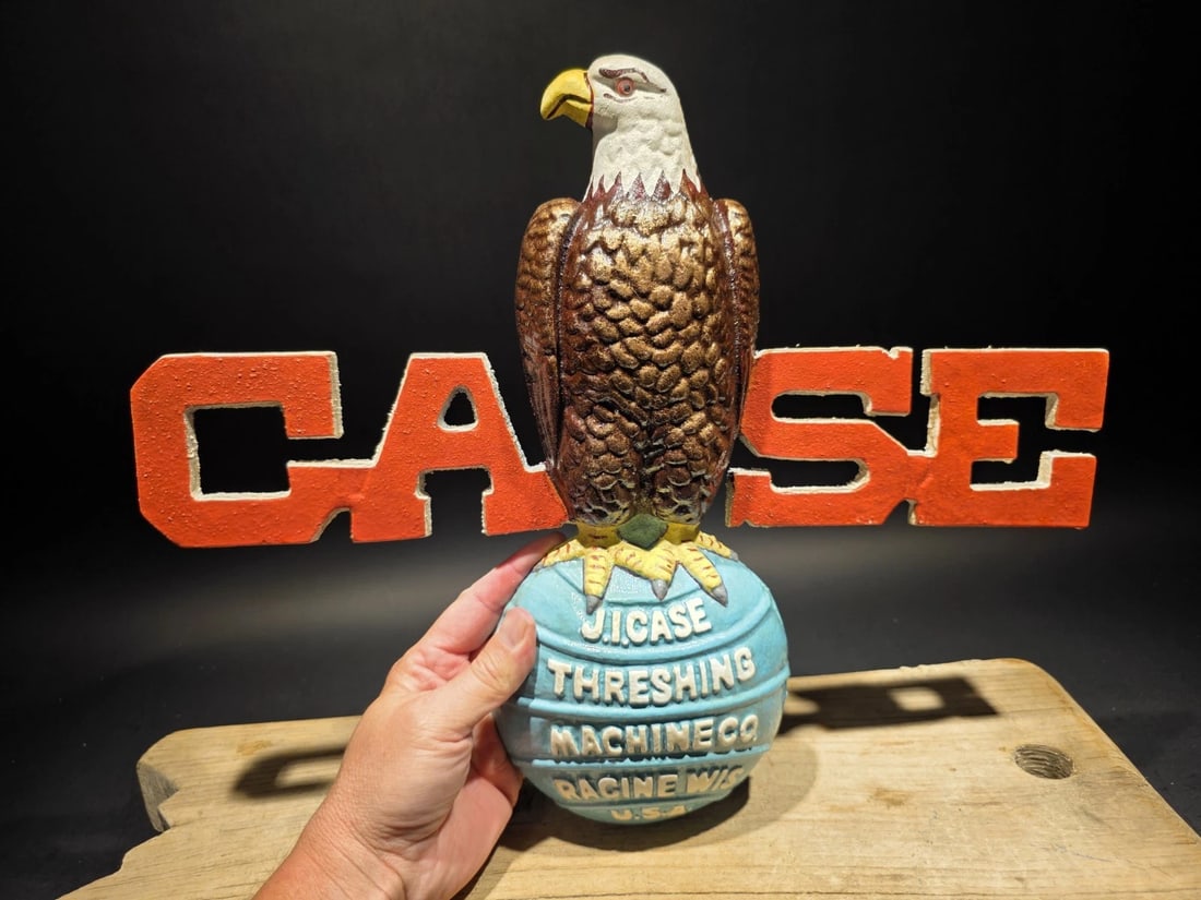 Cast Iron Case American Eagle Sign Plaque - 2