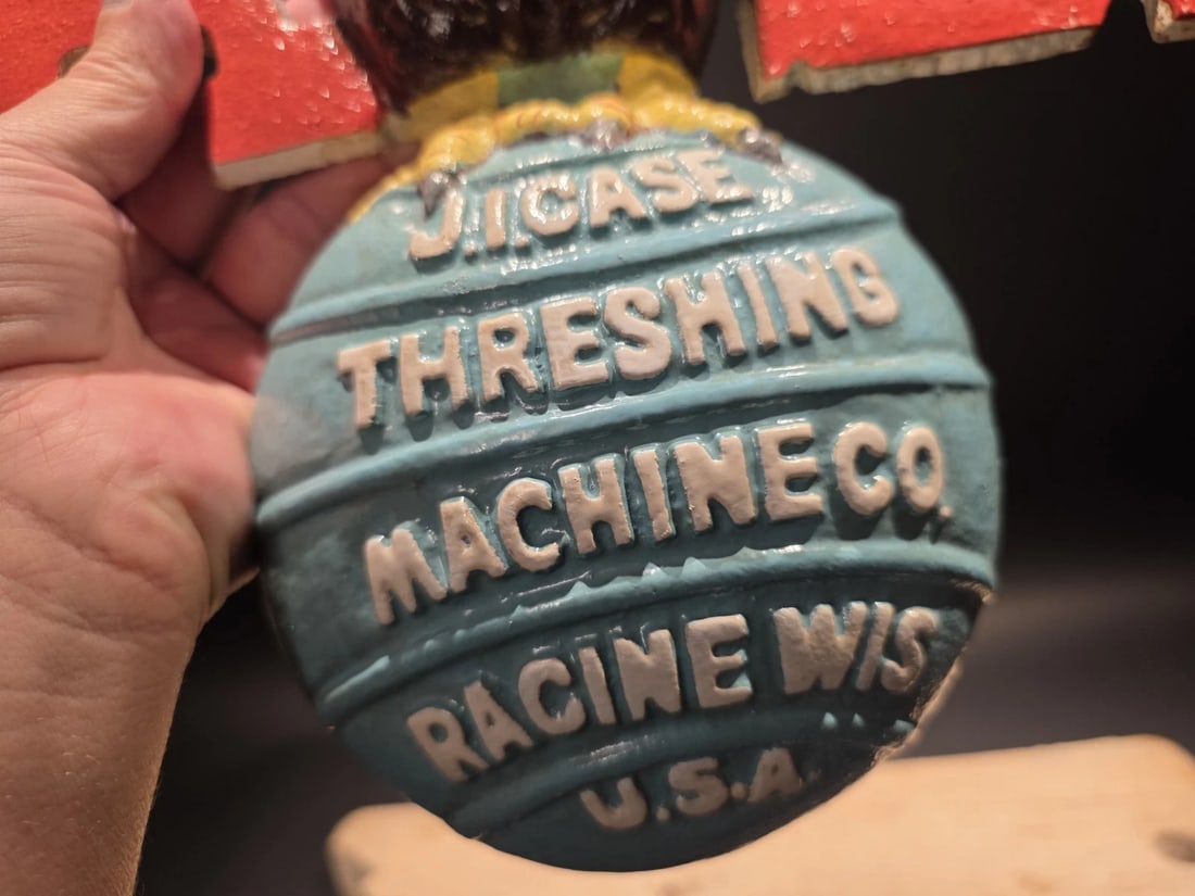 Cast Iron Case American Eagle Sign Plaque - 6