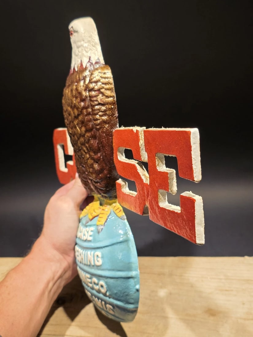 Cast Iron Case American Eagle Sign Plaque - 9