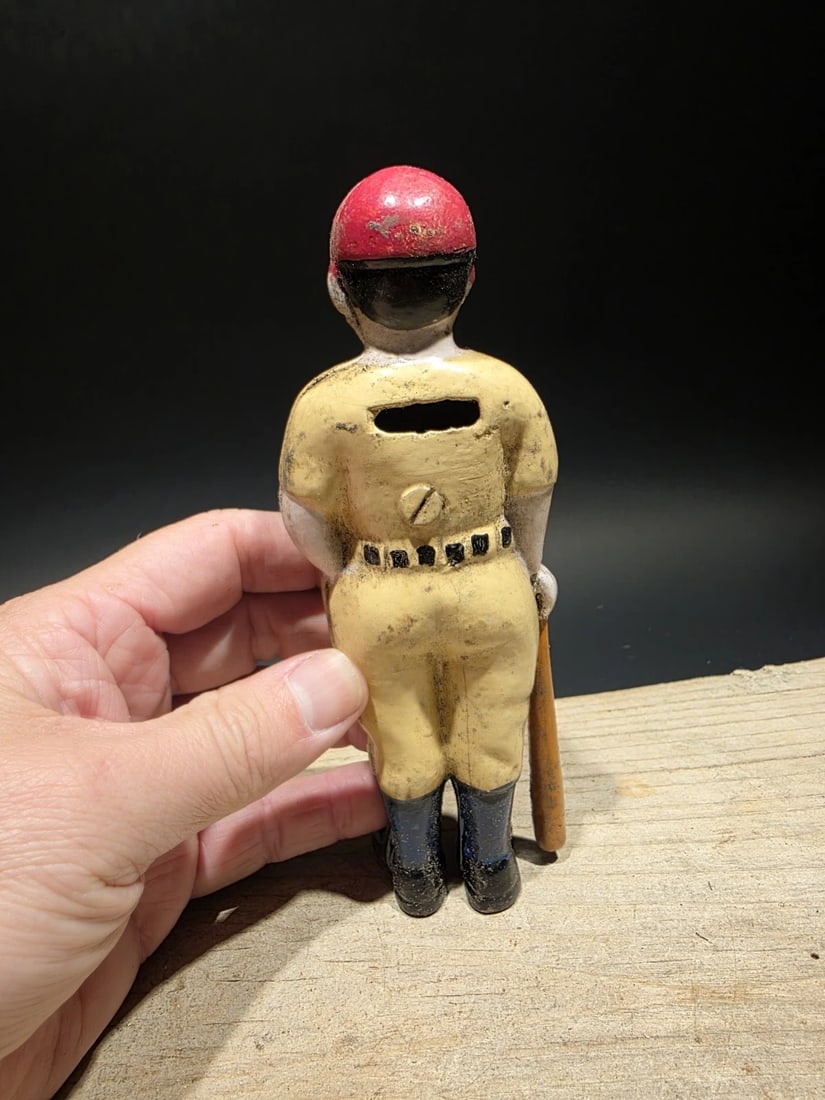 Cast Iron Slugger Coin Bank - 4