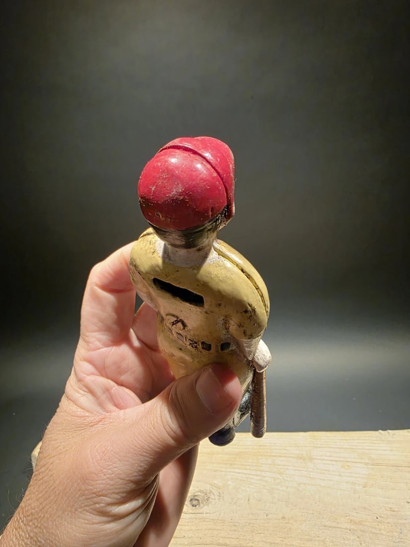 Cast Iron Slugger Coin Bank - 9