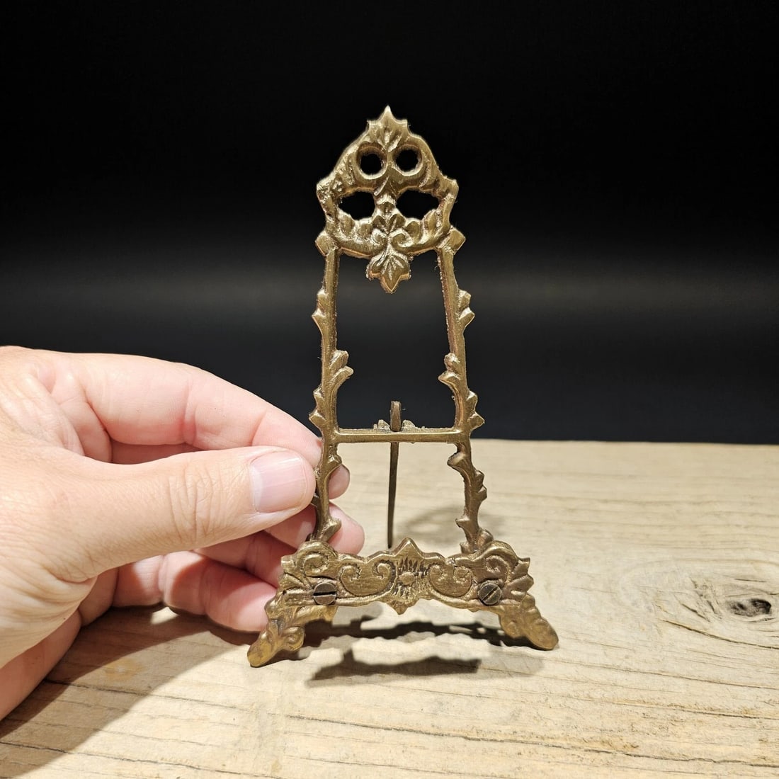 5" Miniature Brass Desk Easel - 4