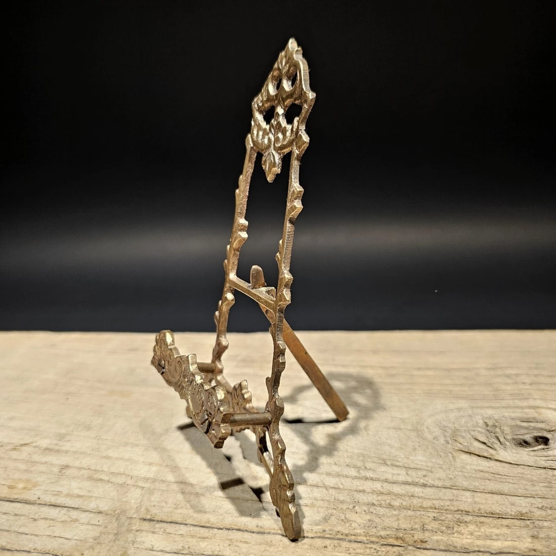 5" Miniature Brass Desk Easel - 5