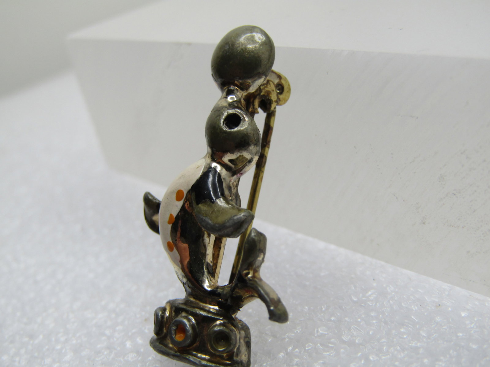 Vintage Enameled Seal Balancing Ball Brooch, 1950's-1960's - 3
