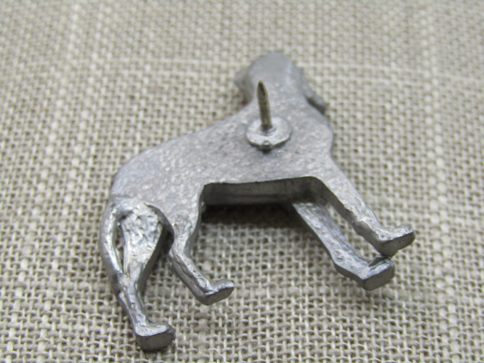 Vintage Pewter Dog Tack Pin. Possibly Dalmation. 1.25" - 5