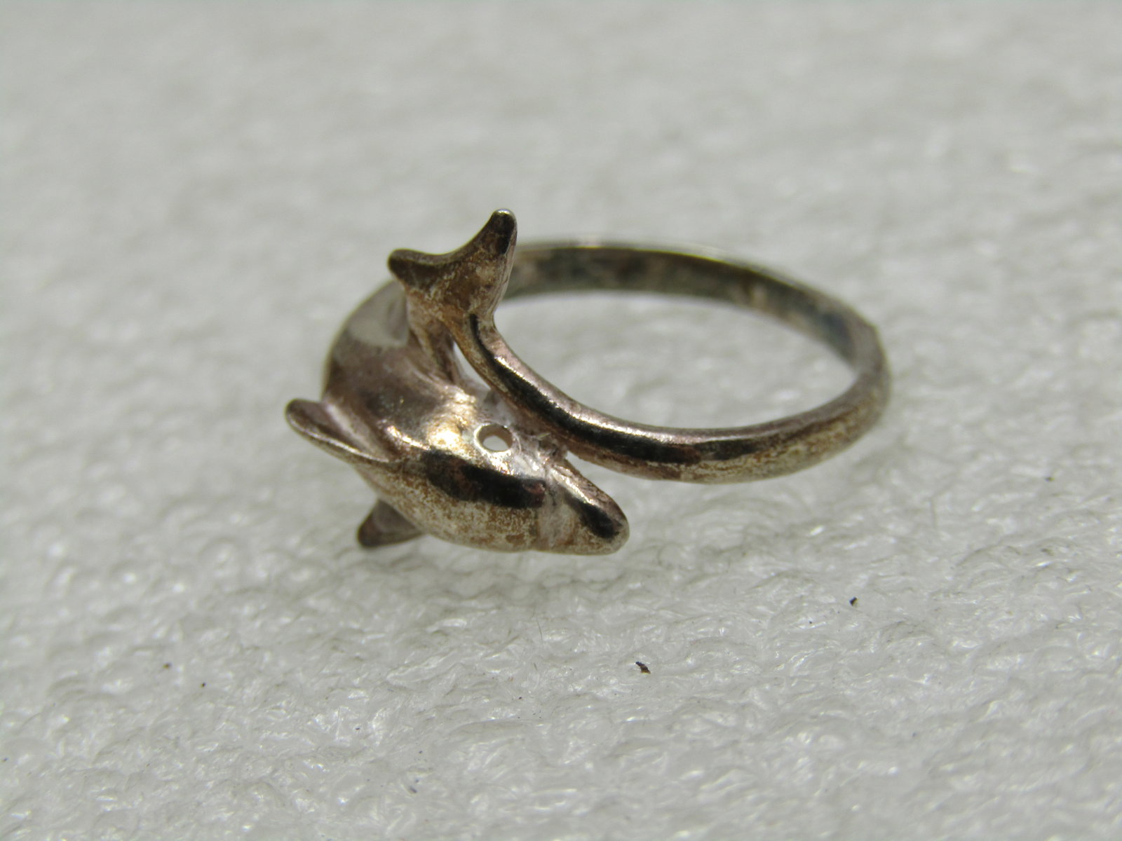 Sterling Silver Dolphin Bypass Ring, Sz. 6 - 6