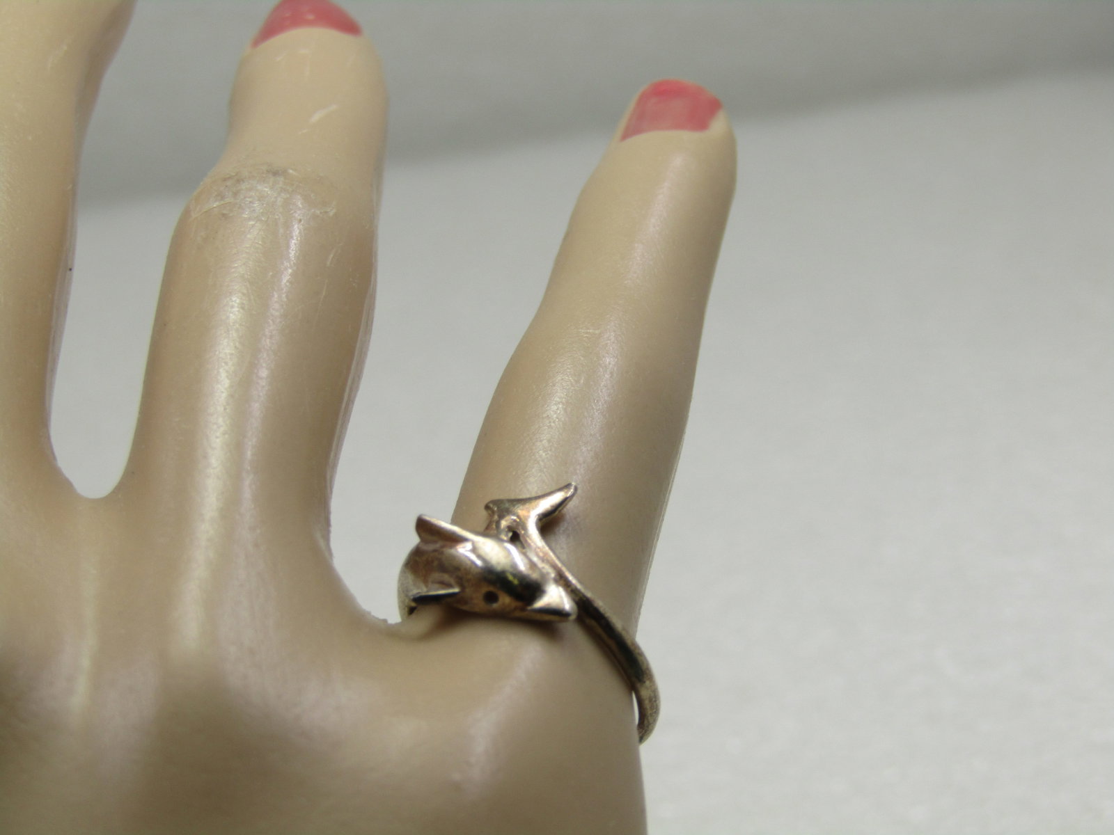 Sterling Silver Dolphin Bypass Ring, Sz. 6 - 7