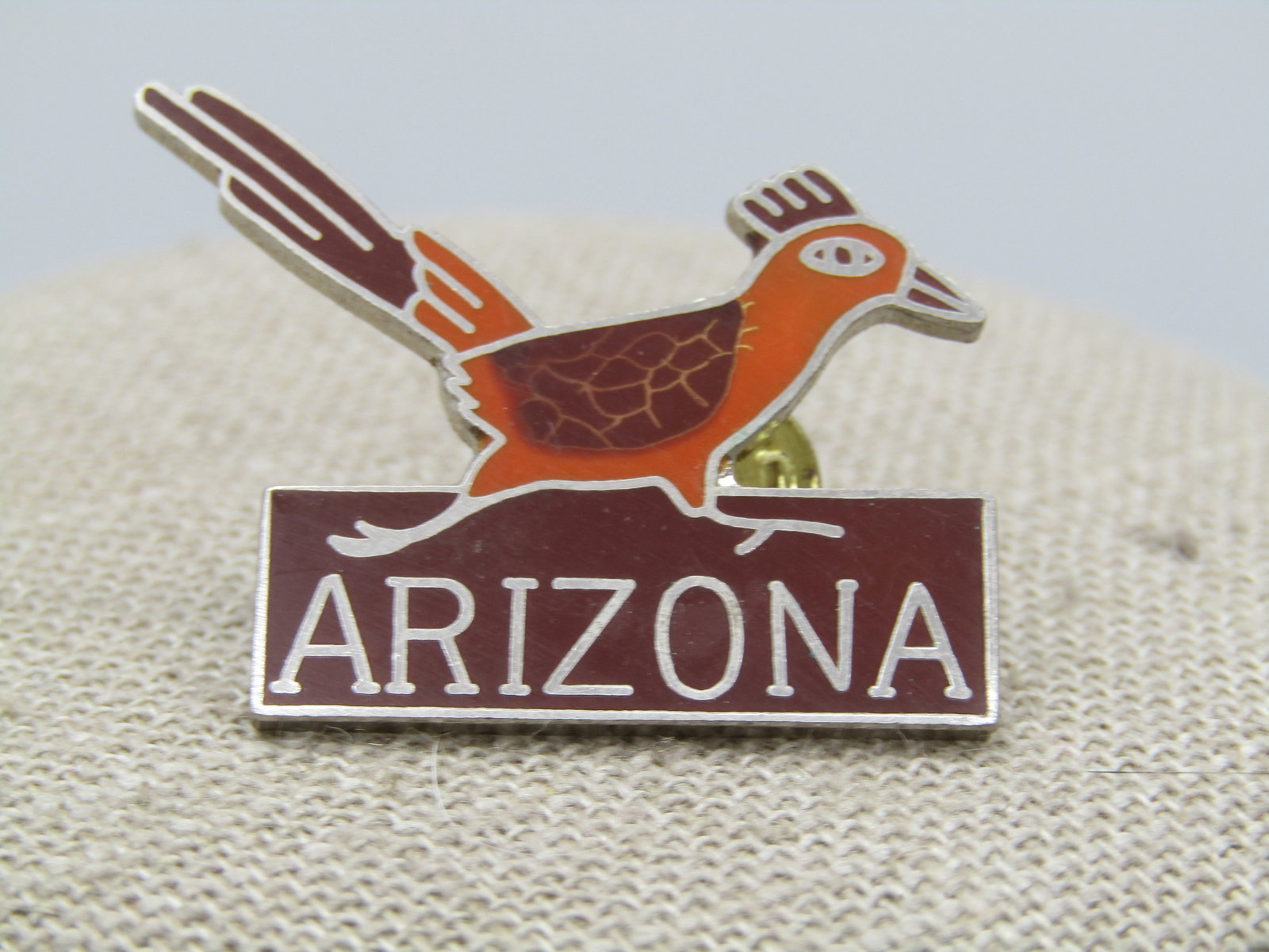 Vintage Arizona Roadrunner Enameled Tack Pin, 1980's-1990's (1 of 5)