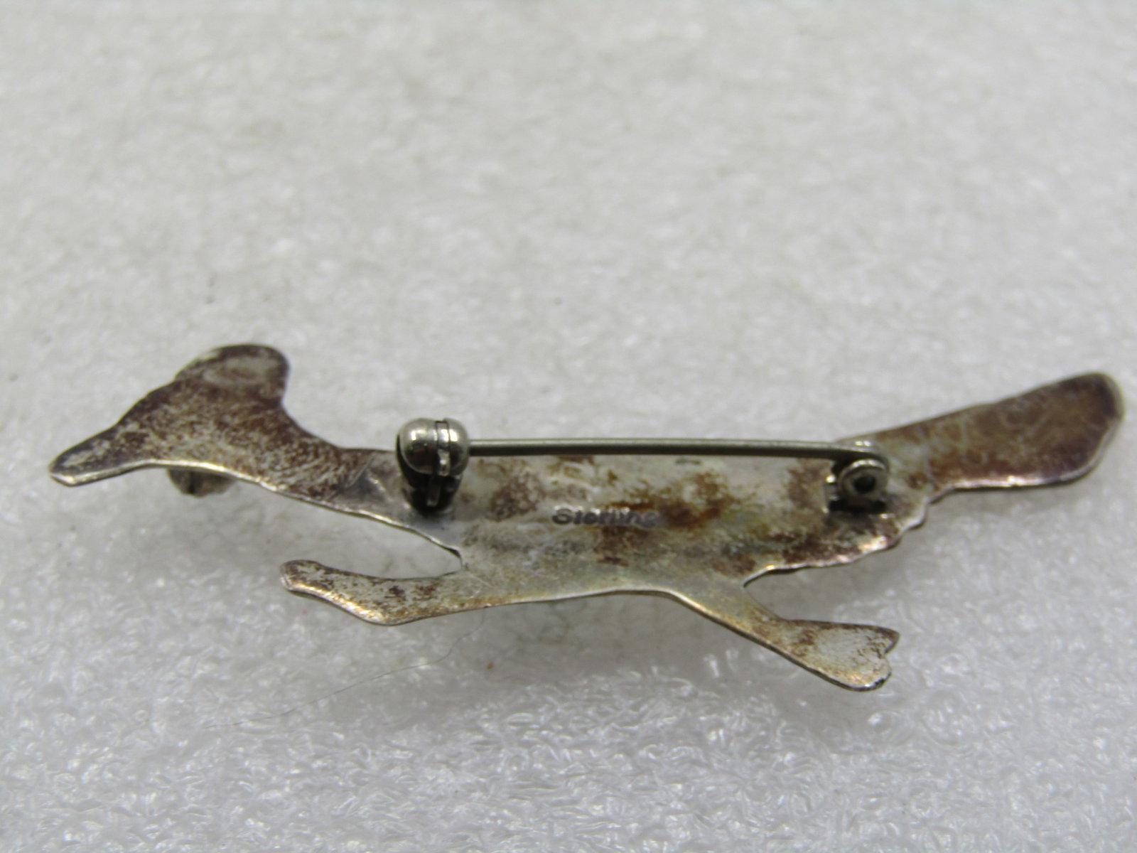 Vintage Sterling Southwestern Turquoise Roadrunner Brooch, 2.5" - 5