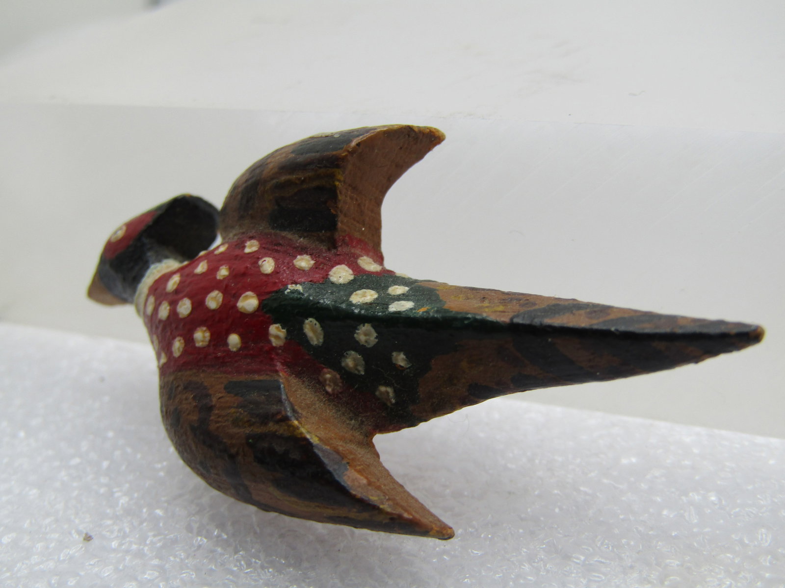 Vintage Carved Hand Painted Pheasant Brooch, 1960's-1970's - 2