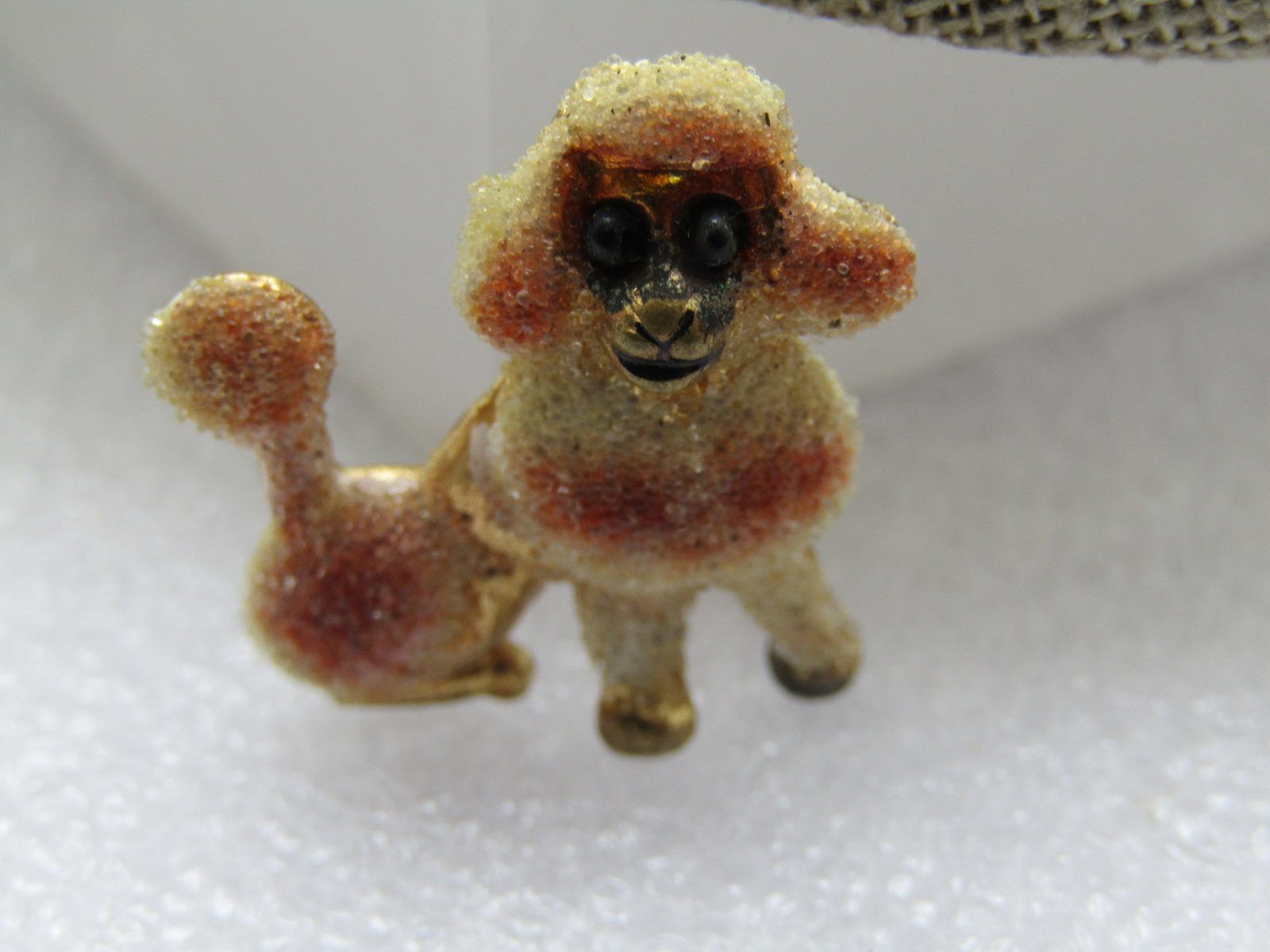 Vintage Sugary Poodle Brooch, 1950's-1960's, Gold Tone - 5