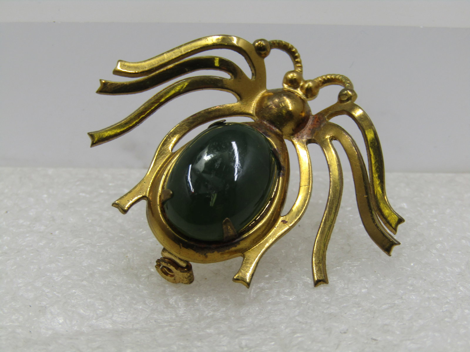 Vintage Jadeite Spider Brooch, 1950's-1960's - 2