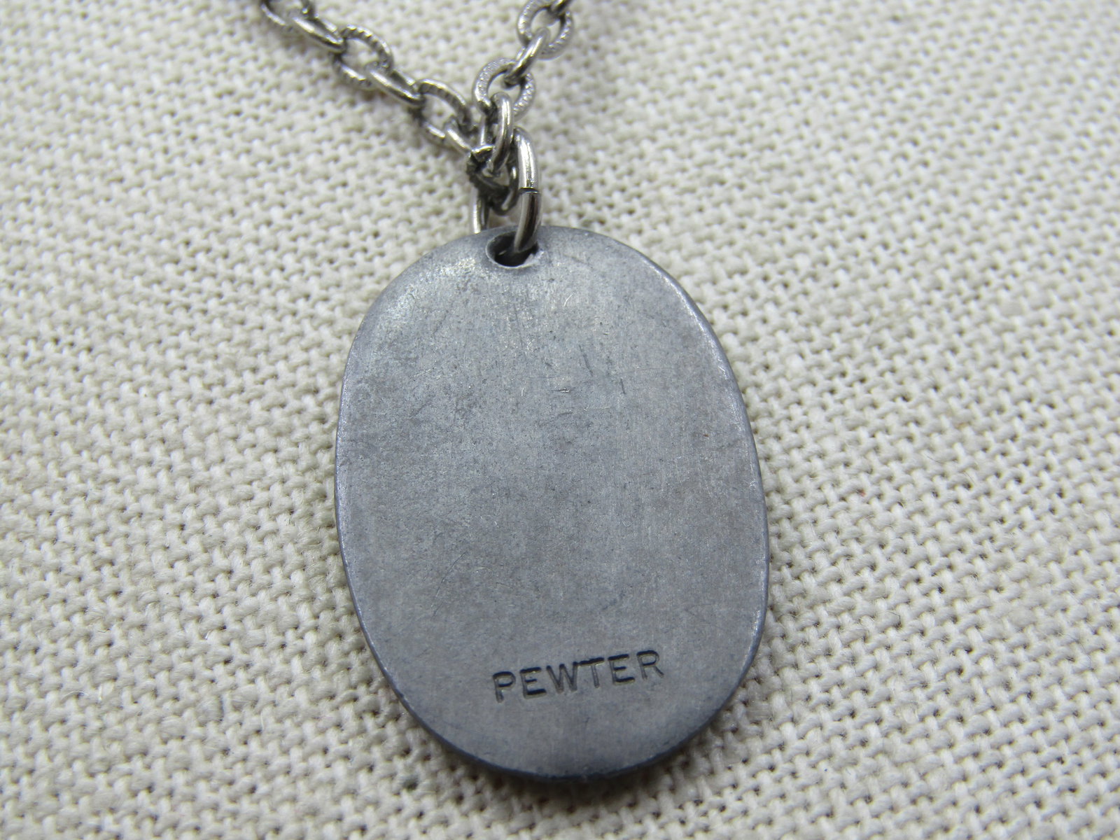 Vintage Pewter Double Dove Necklace, 18" - 5