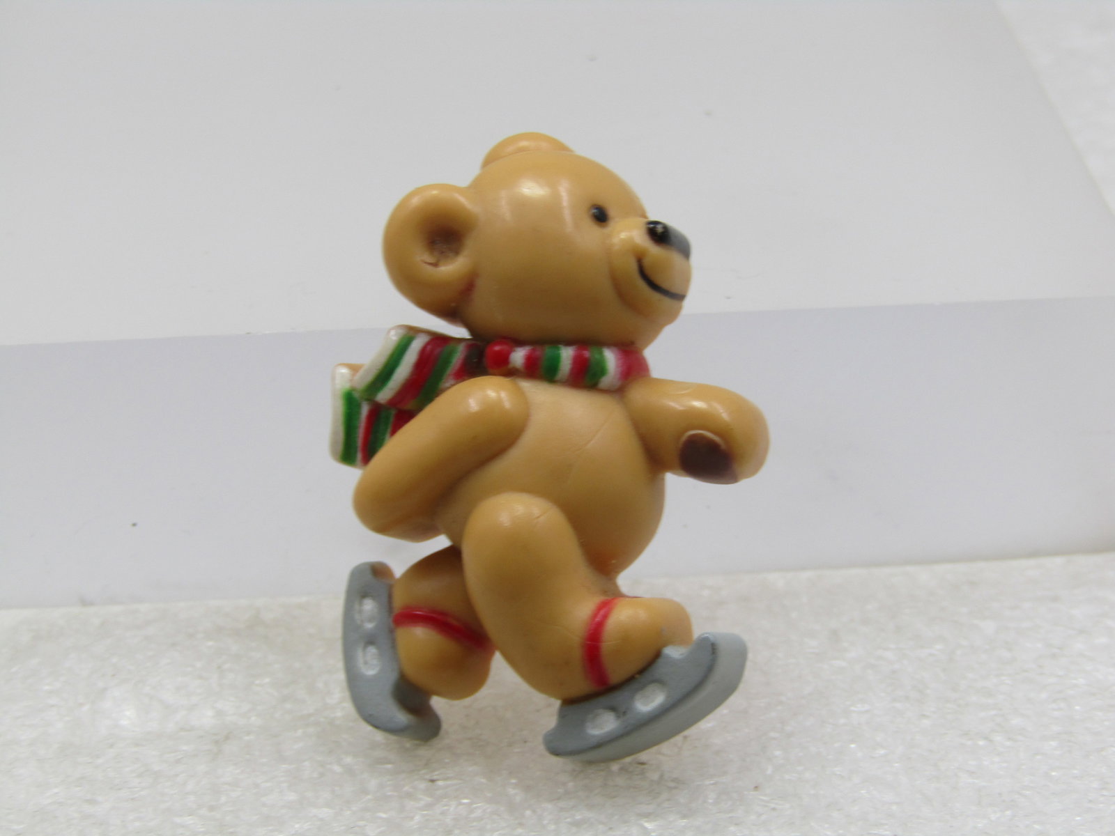 Vintage Russ Skating Bear Brooch, Plastic, 1980's (1 of 4)
