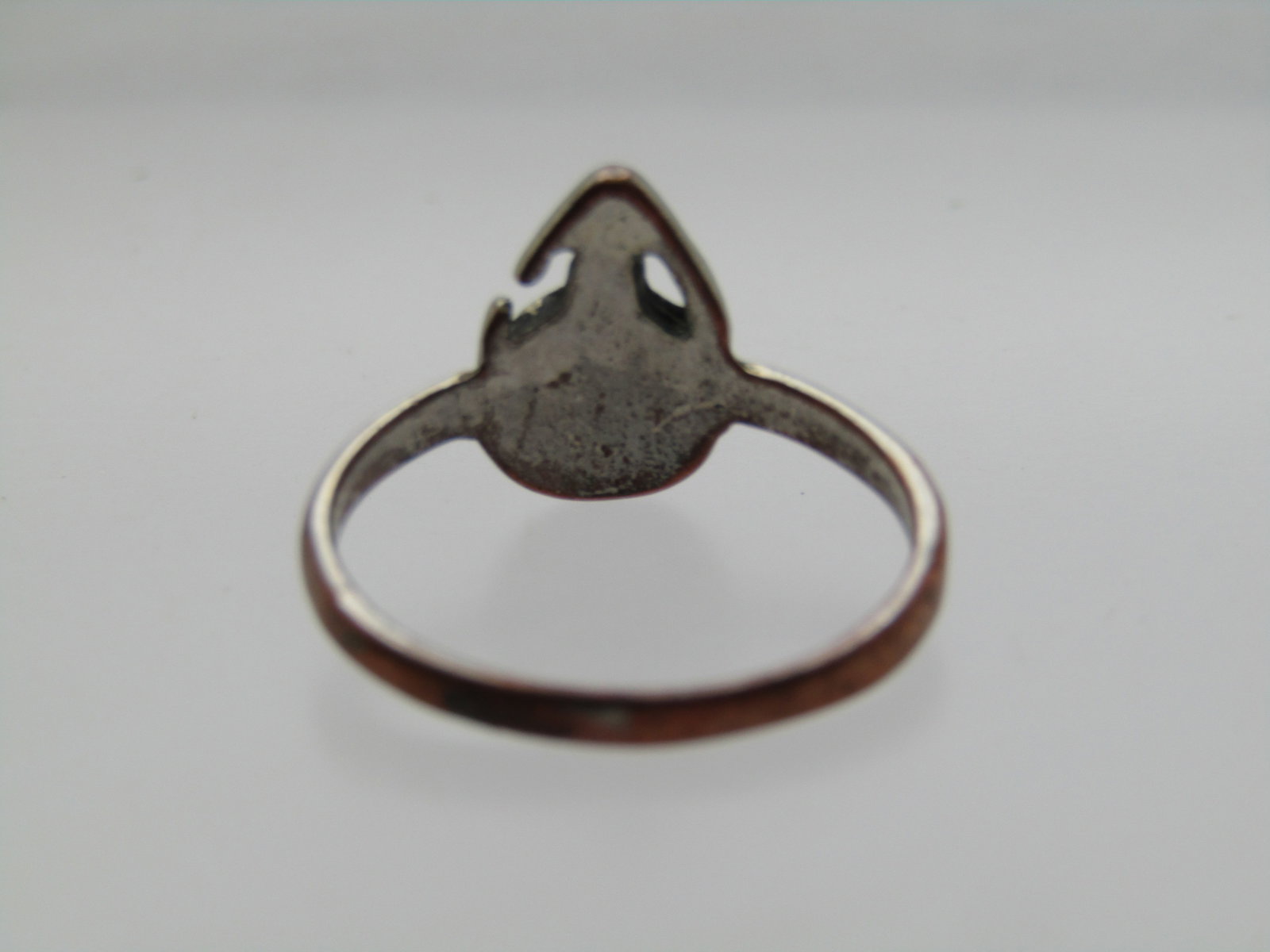 Vintage Sterling Bird on Nest Tie Tack Rhinestone Eggs, Signed Anson, 1960's - 4