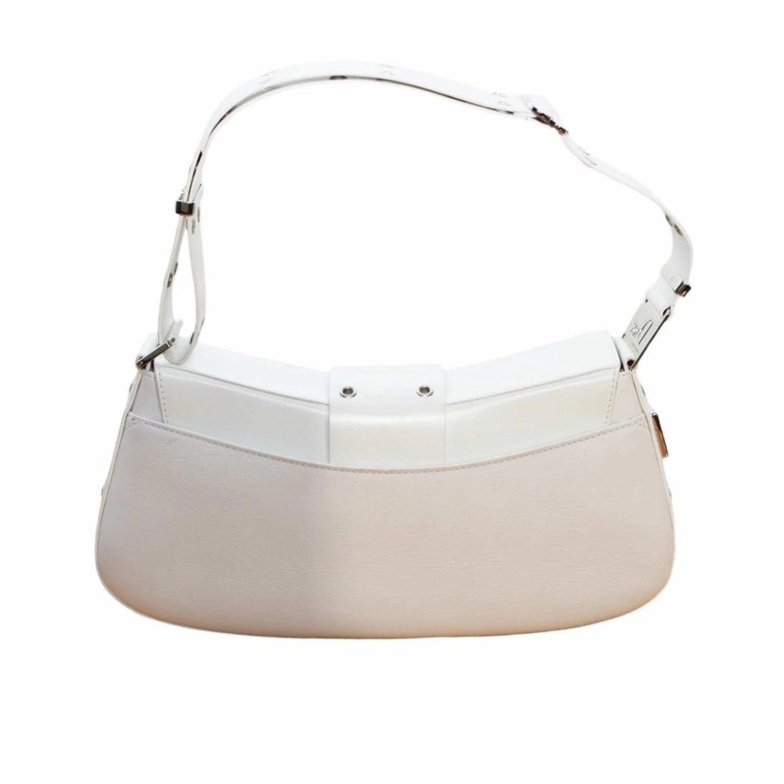 Christian Dior white calfskin street chic columbus ave handbag shoulder bag - 2
