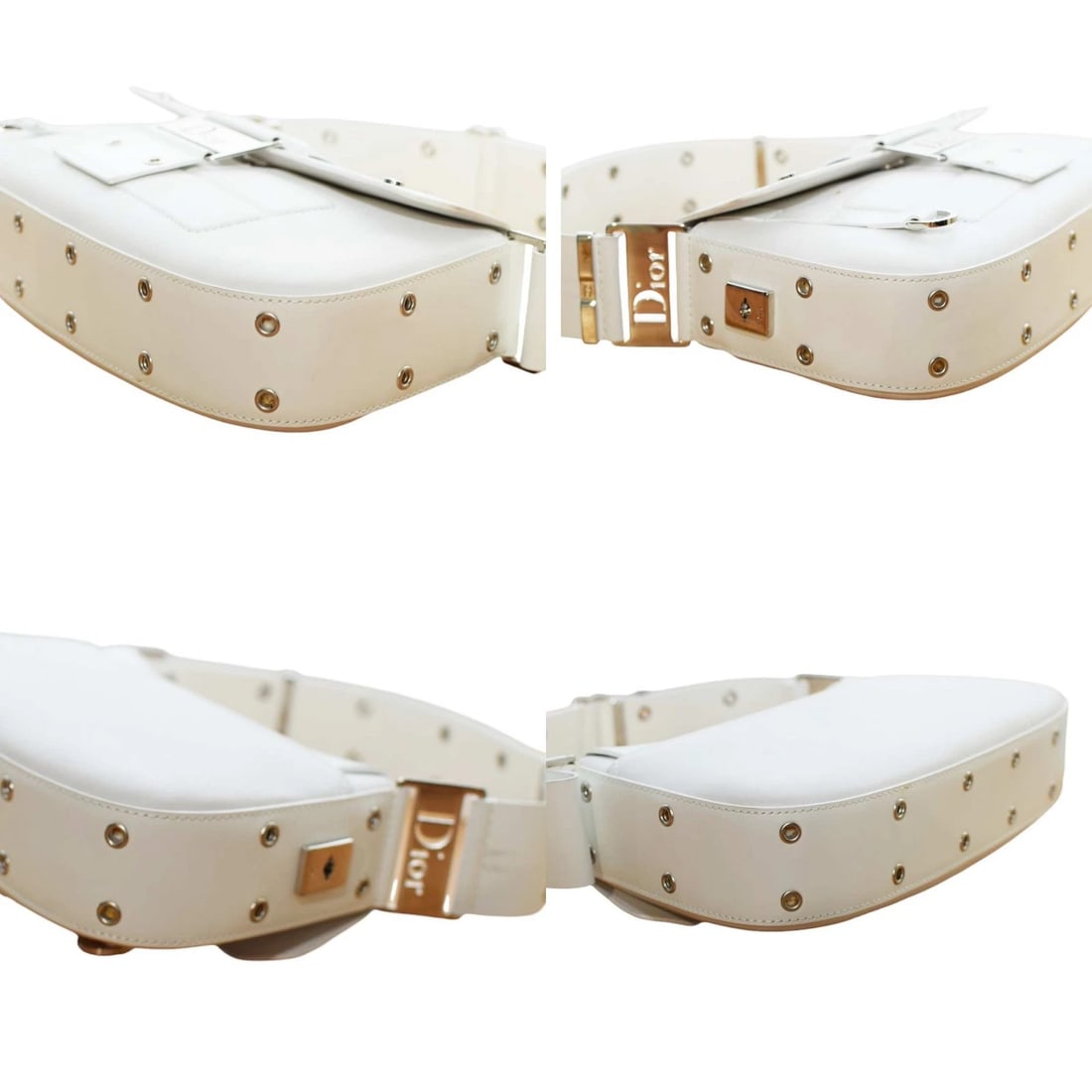 Christian Dior white calfskin street chic columbus ave handbag shoulder bag - 4