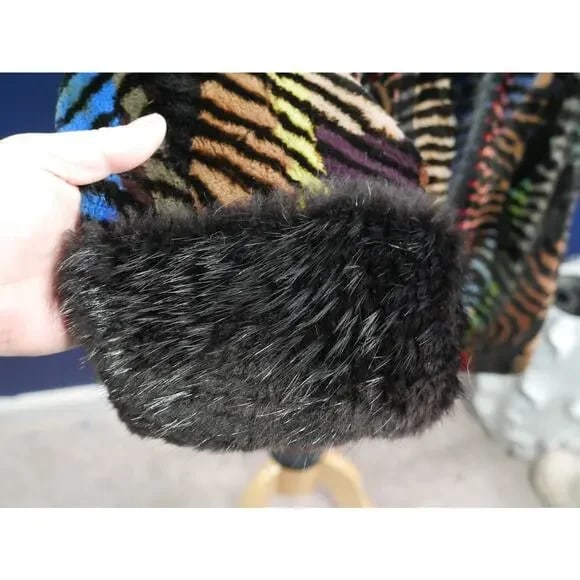 Amazing Sheared & Long hair Beaver Fur Coat Jacket W/ Hood - 5