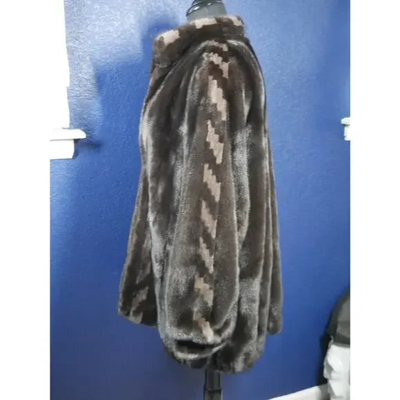 Stunning Black & Blue Iris Gray Mink Fur Coat Jacket Unisex Men or Women - 3