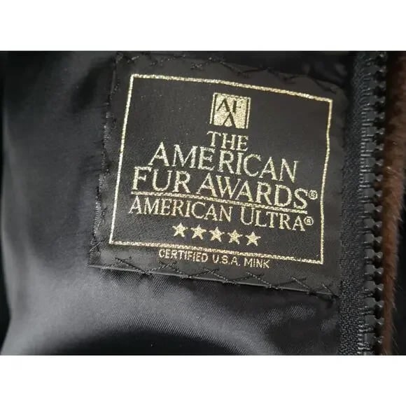 Stunning Black & Blue Iris Gray Mink Fur Coat Jacket Unisex Men or Women - 8