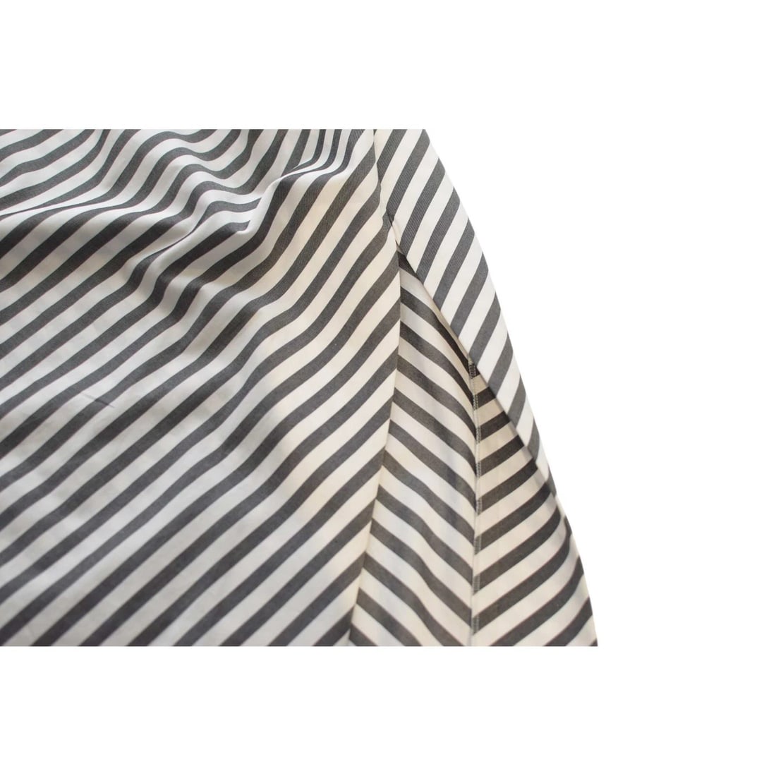 Carolina Herrera Gray & White Stripes Cotton Corset Midi Dress size 8 - 7