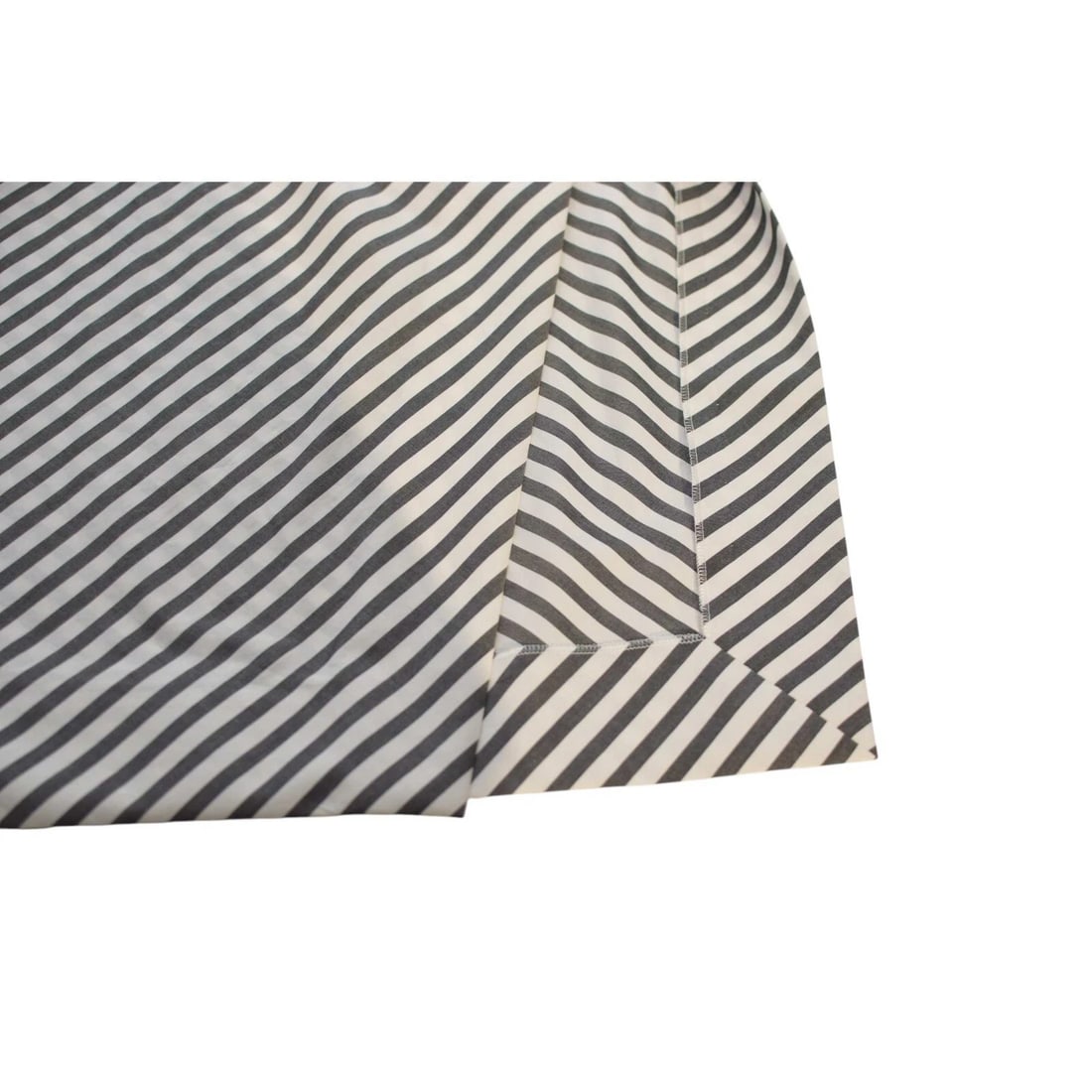 Carolina Herrera Gray & White Stripes Cotton Corset Midi Dress size 8 - 8