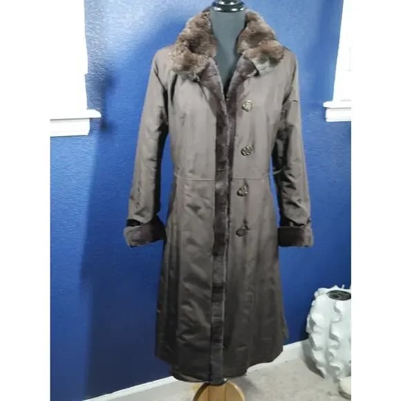 Designer Birger Christensen Sheared Mink & Chinchilla Reversible Fur Coat Jacket - 6