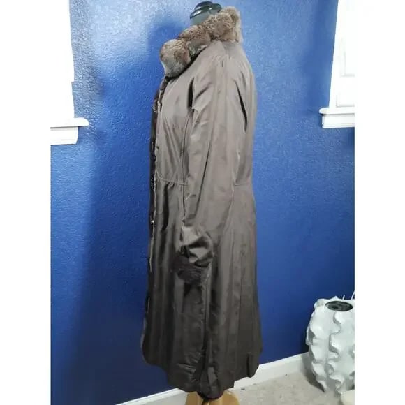 Designer Birger Christensen Sheared Mink & Chinchilla Reversible Fur Coat Jacket - 7