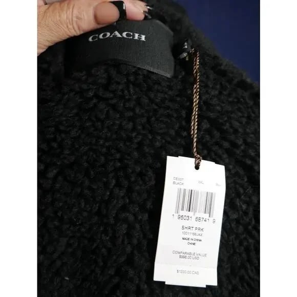 NWT COACH Mens Parka Shearling Fur Coat Jacket $998 XXL 2XL - 8