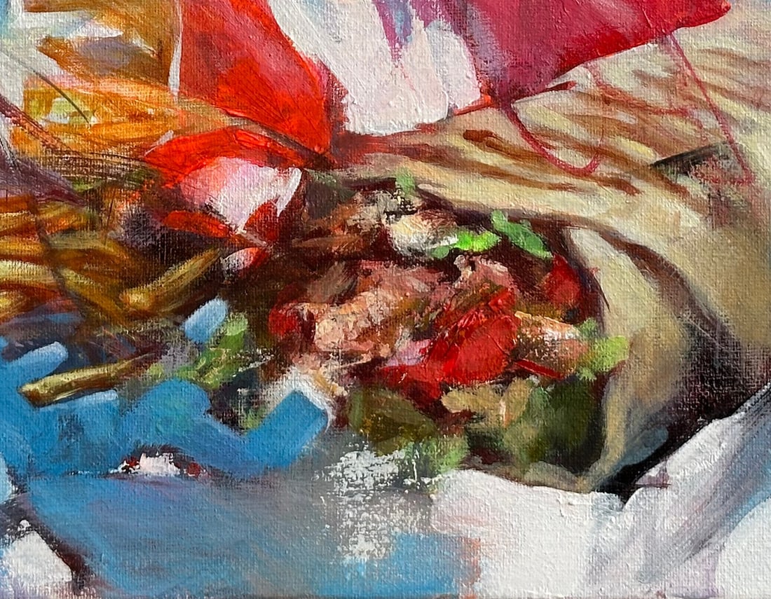 Oil still life painting Supper Ivan T. - 8