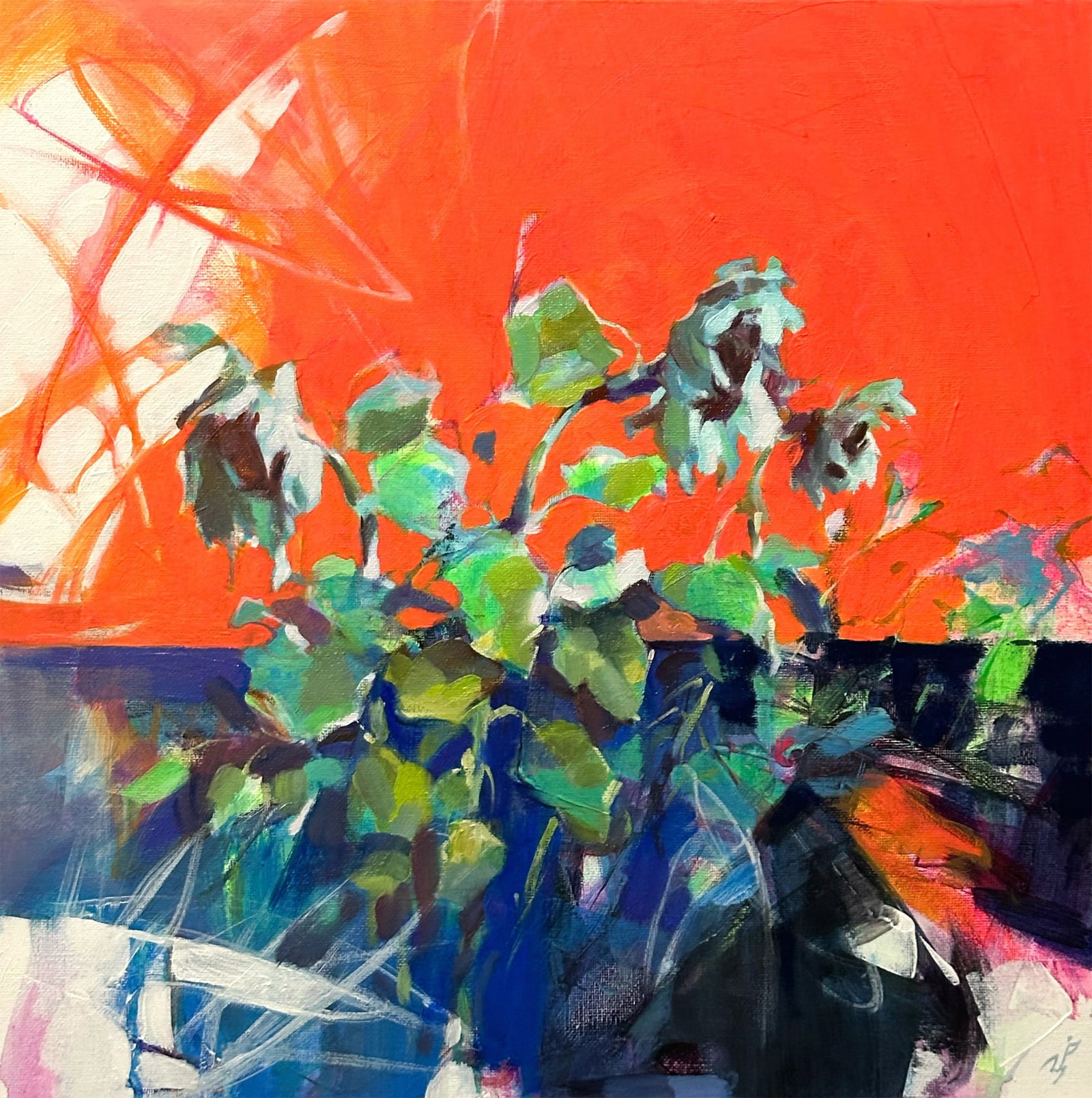 Oil still life painting Sunflowers Ivan T. - 2