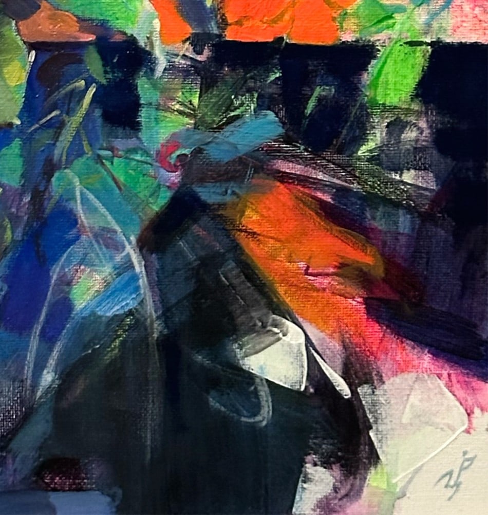 Oil still life painting Sunflowers Ivan T. - 6