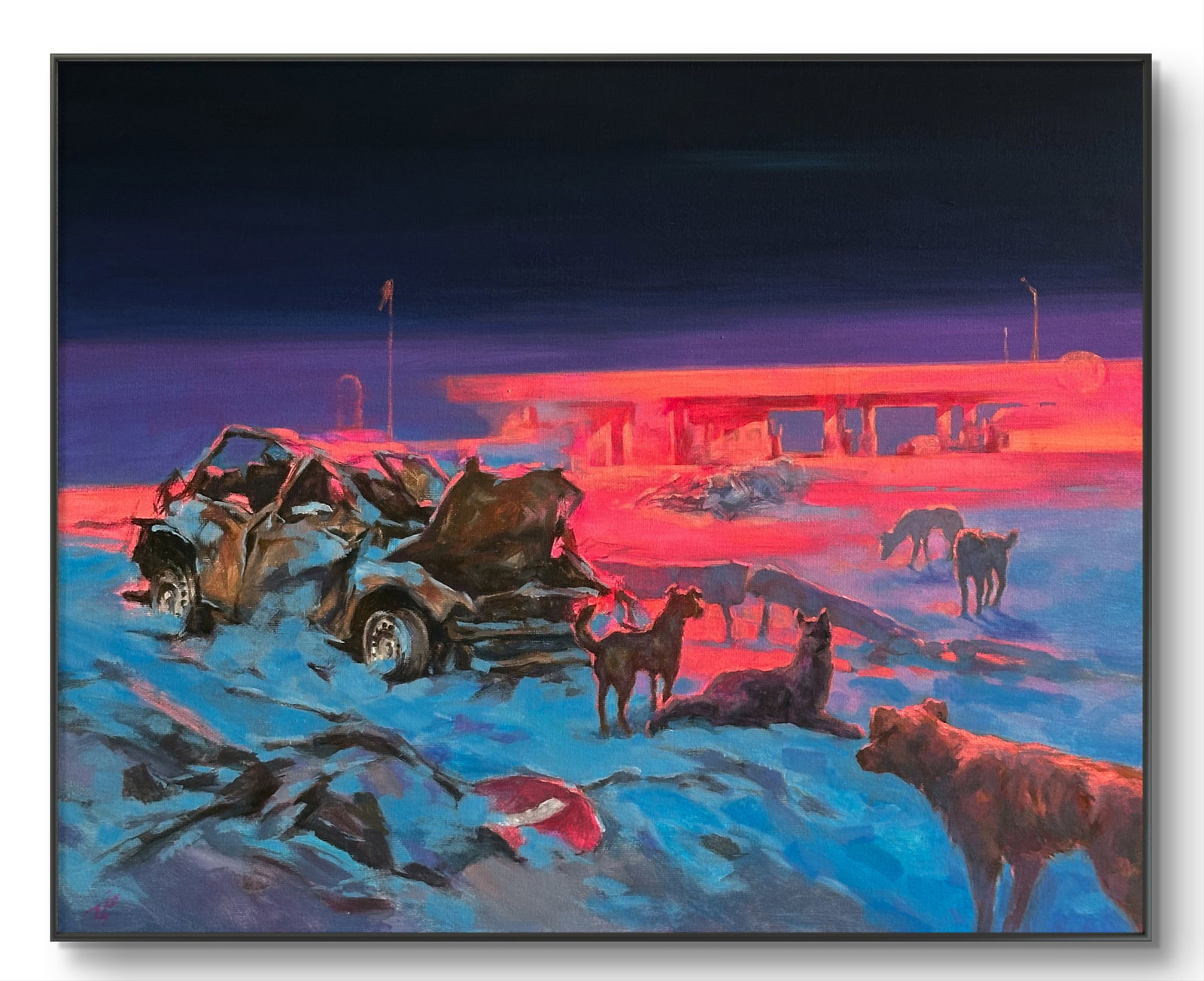 Oil landscape painting Outside Ivan T. - 2