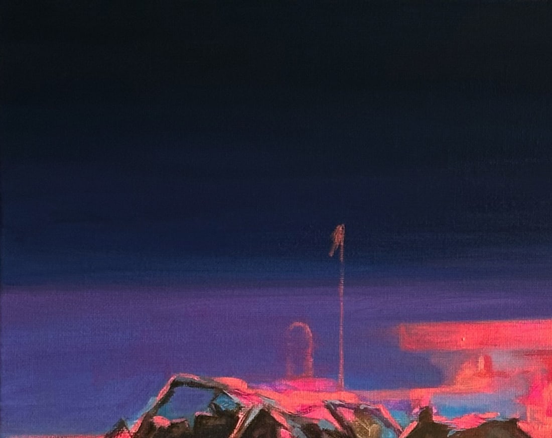 Oil landscape painting Outside Ivan T. - 3