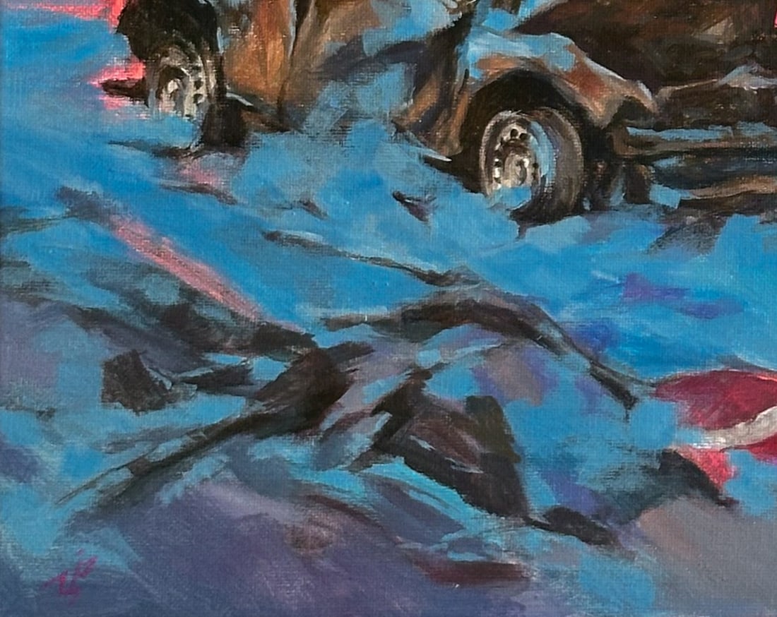 Oil landscape painting Outside Ivan T. - 7