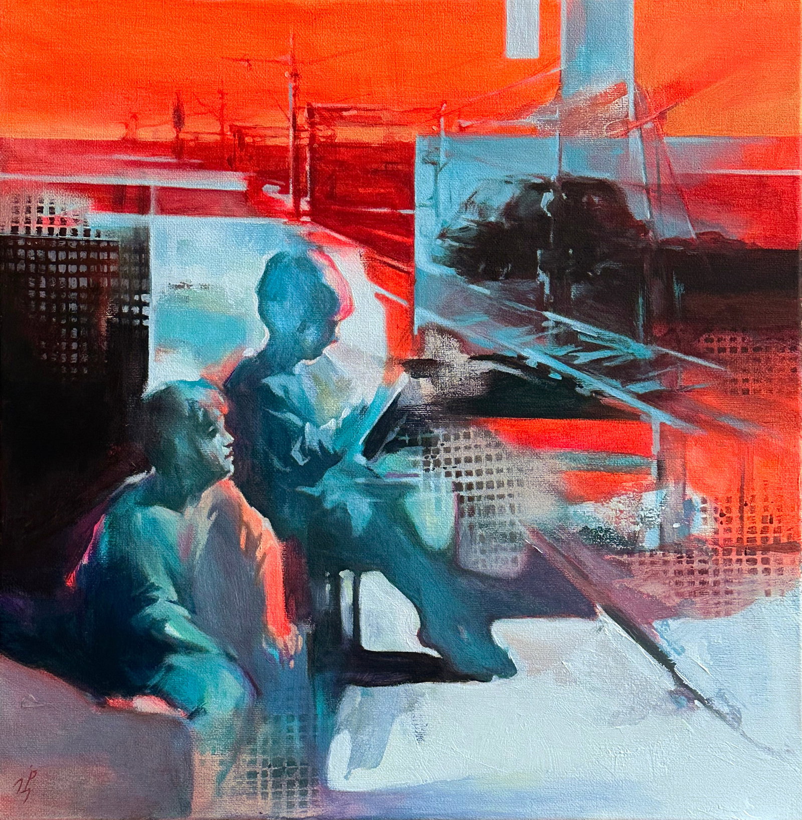 Oil genre painting Waiting Ivan T.: Title: Oil genre painting Waiting Ivan T. Description: 8IT Painter: Ivan T. Size: 40x40 cm/15.74x15.74 inches Components: oil, acrylic, canvas Original painting from our collection ERA: 2026 Short inf