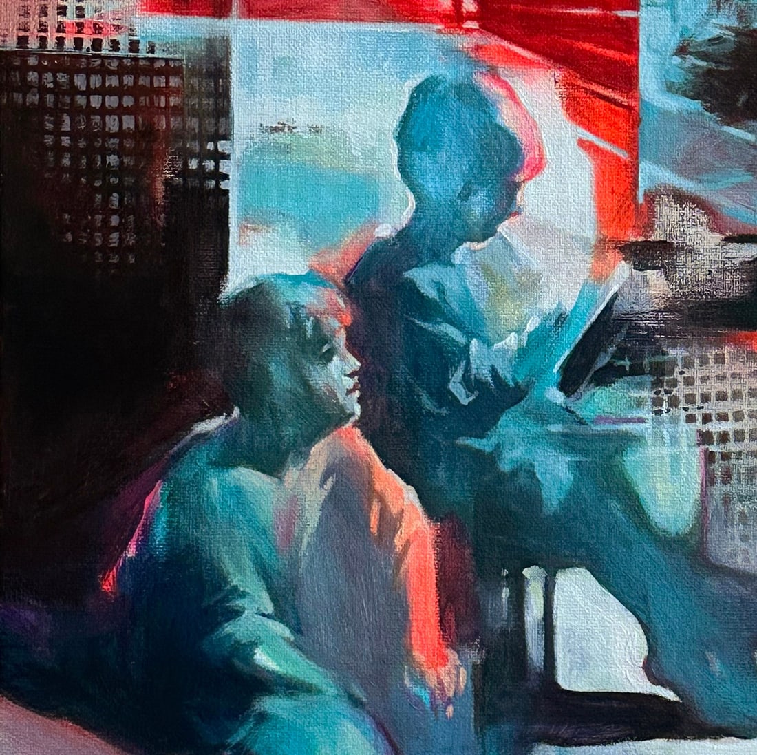 Oil genre painting Waiting Ivan T. - 8