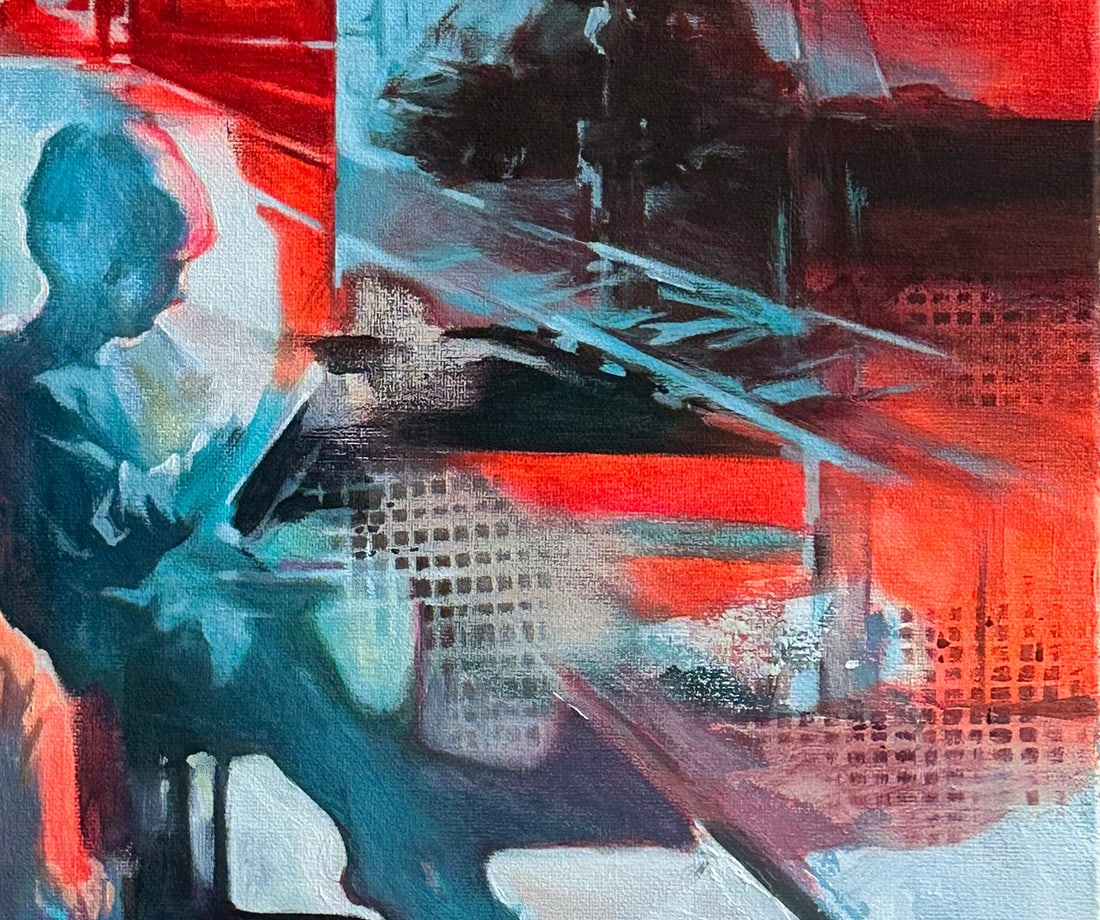 Oil genre painting Waiting Ivan T. - 9