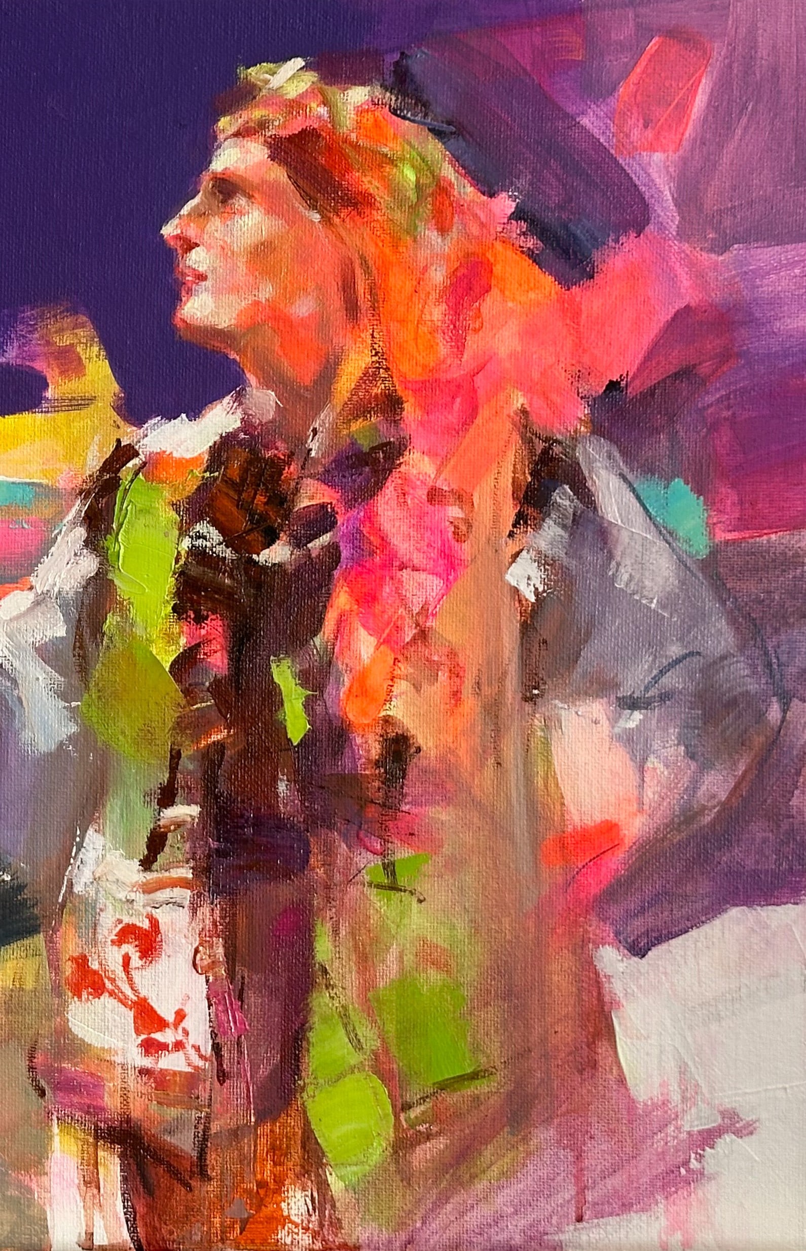 Oil genre painting Woman with a doll Ivan T. - 10