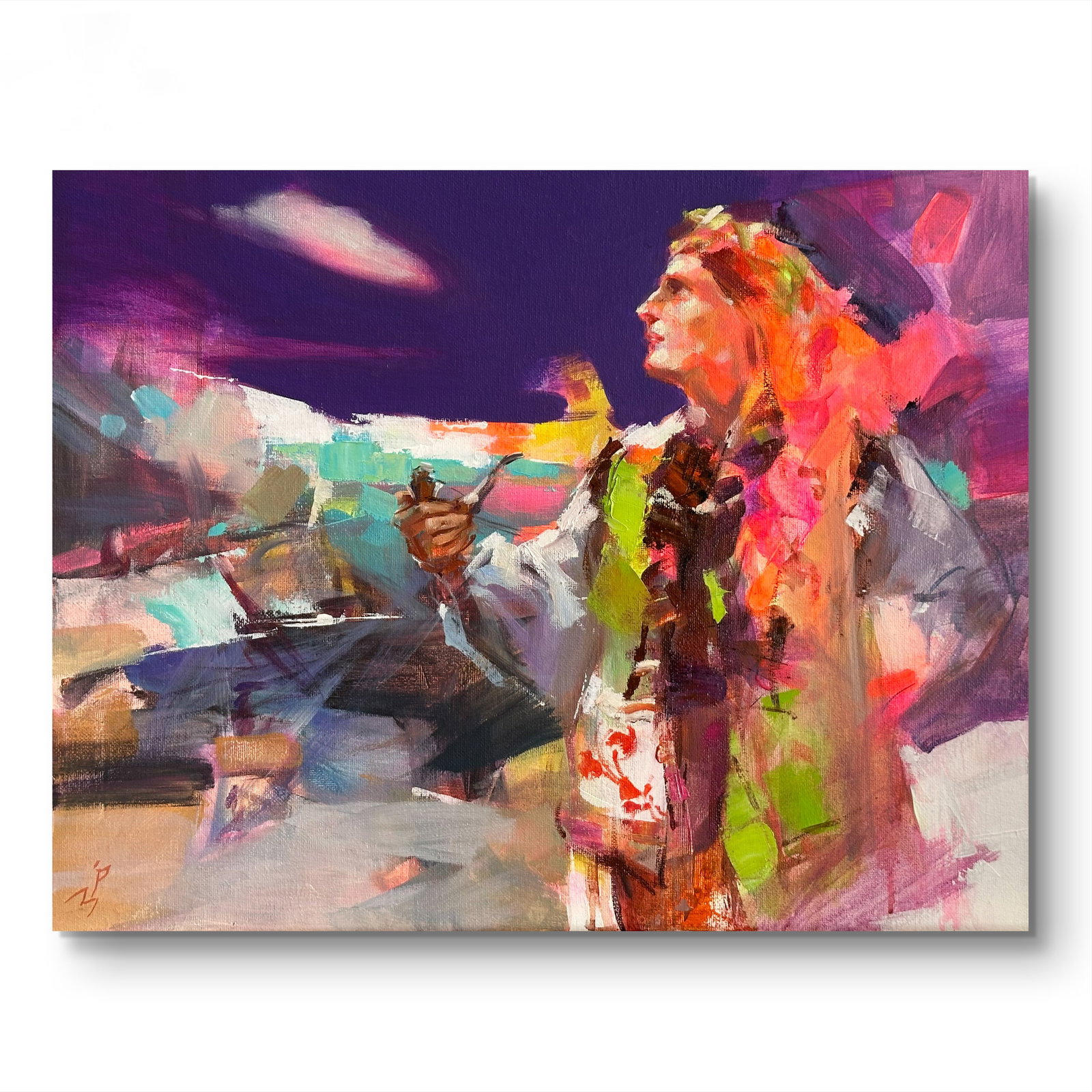 Oil genre painting Woman with a doll Ivan T. - 2