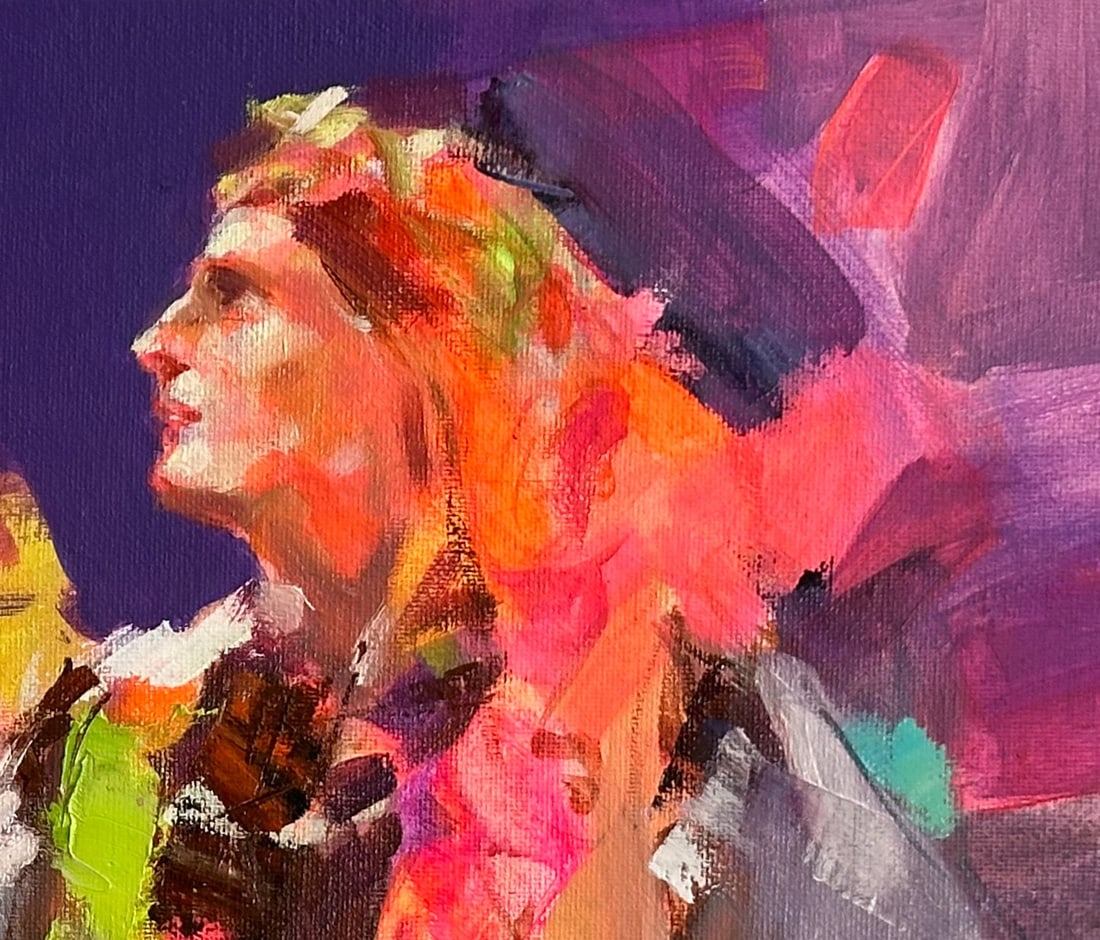 Oil genre painting Woman with a doll Ivan T. - 4