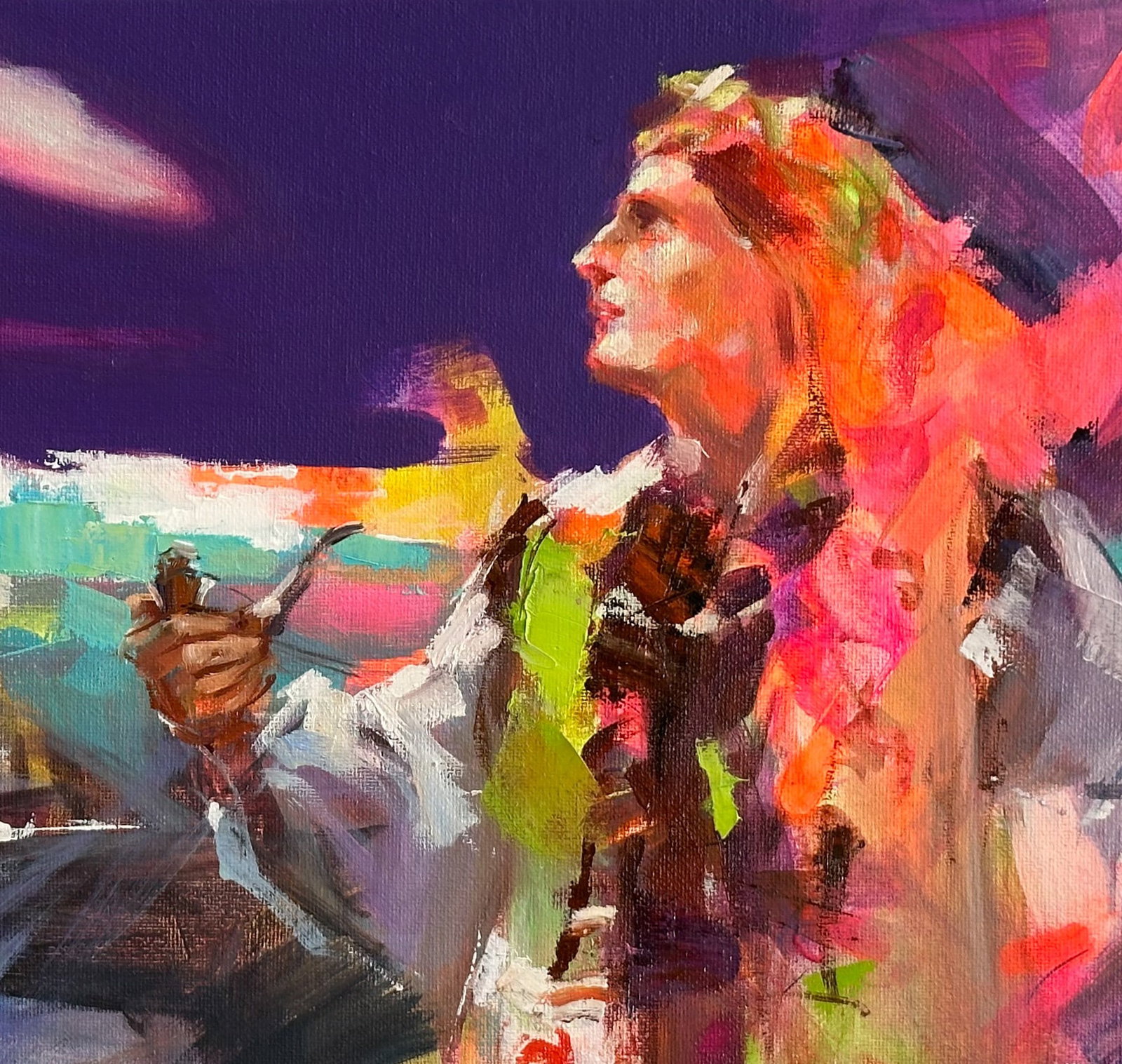 Oil genre painting Woman with a doll Ivan T. - 5