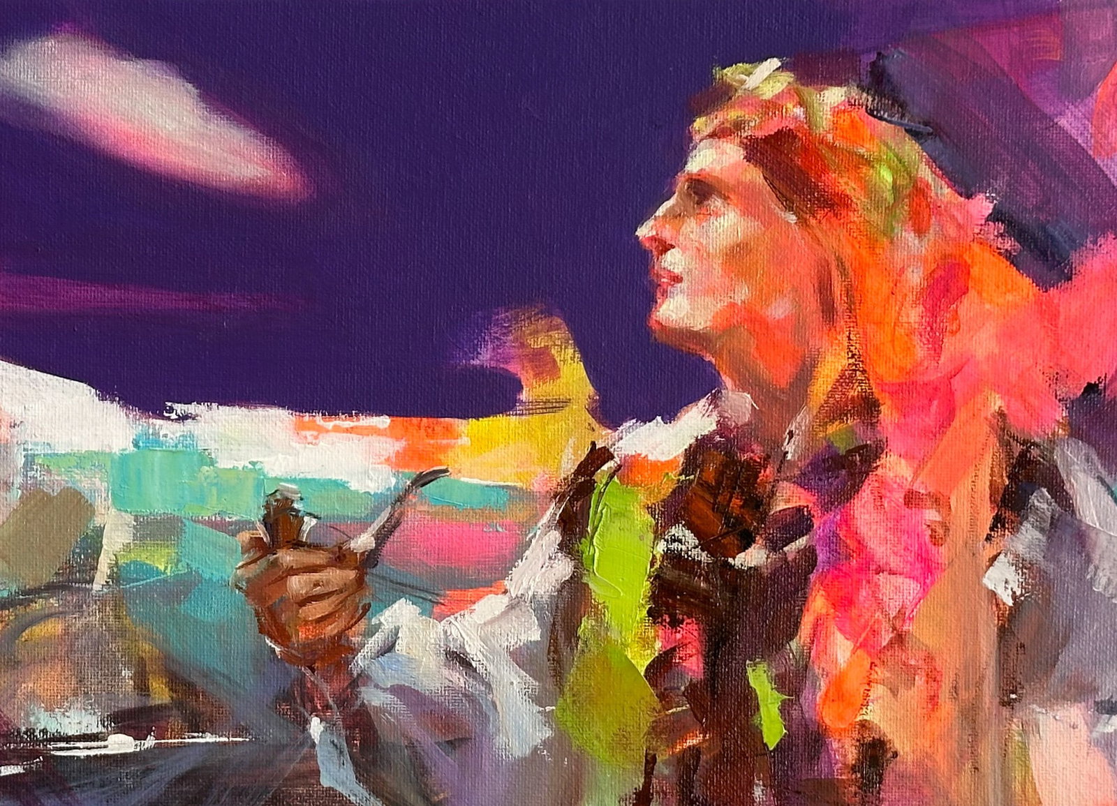 Oil genre painting Woman with a doll Ivan T. - 9