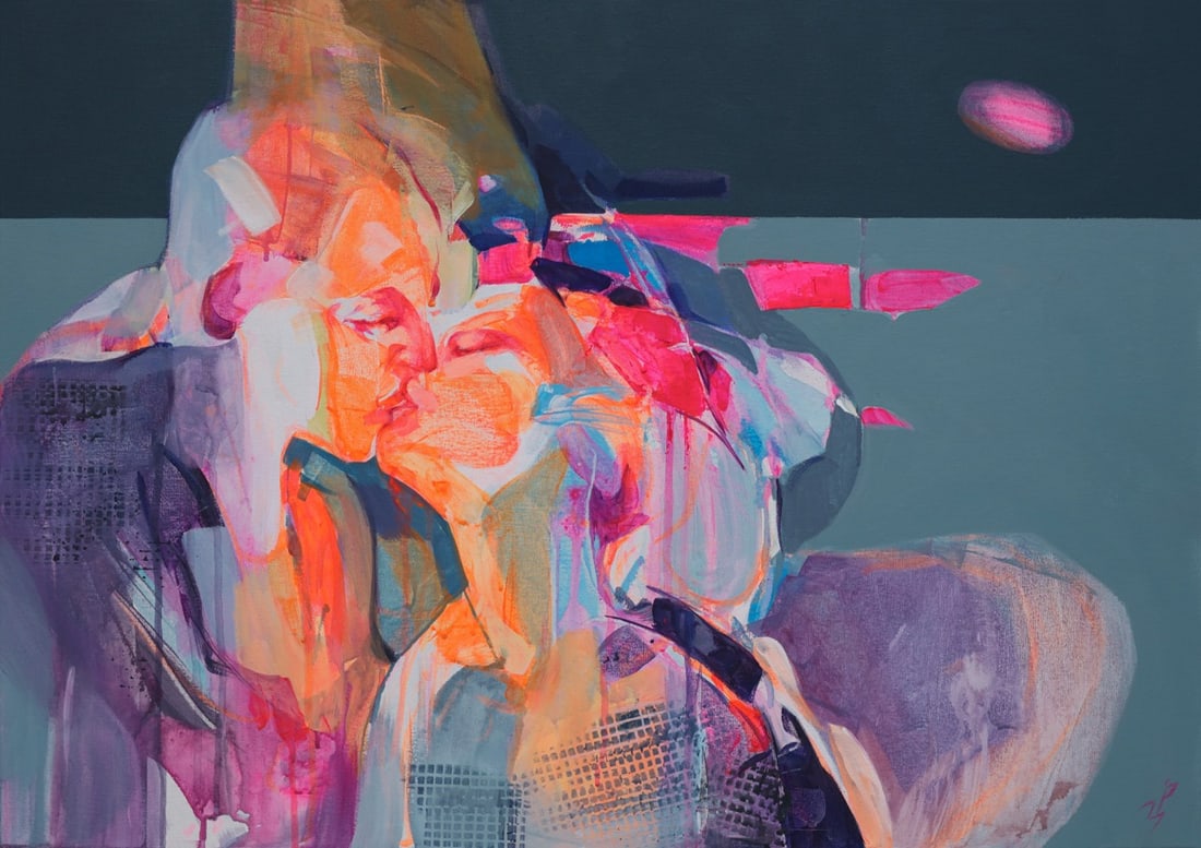 Oil genre painting Together Ivan T.: Title: Oil genre painting Together Ivan T. Description: 13IT Painter: Ivan T. Size: 50x70 cm/19.68x27.55 inches Components: acrylic, canvas Original painting from our collection ERA: 2023 Short inform