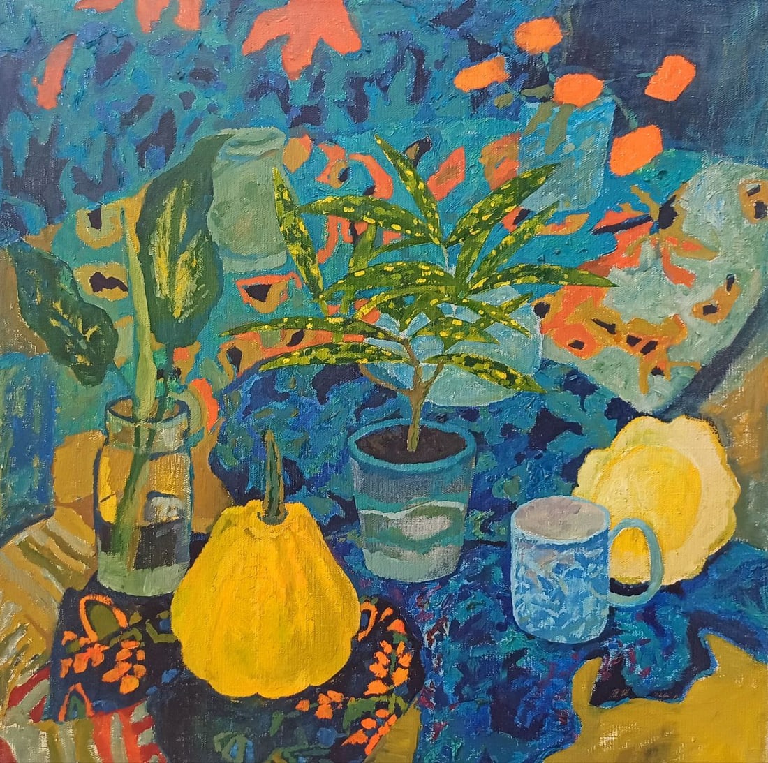 Oil painting Still life Tetyana Shulyak: Title: Oil painting Still life Tetyana Shulyak Description: 53Sl Painter: Tetyana Shulyak Size: 65x65 cm/25.59x25.59 inches Components: oil, canvas Original painting ERA: 2009 Short information: Tety