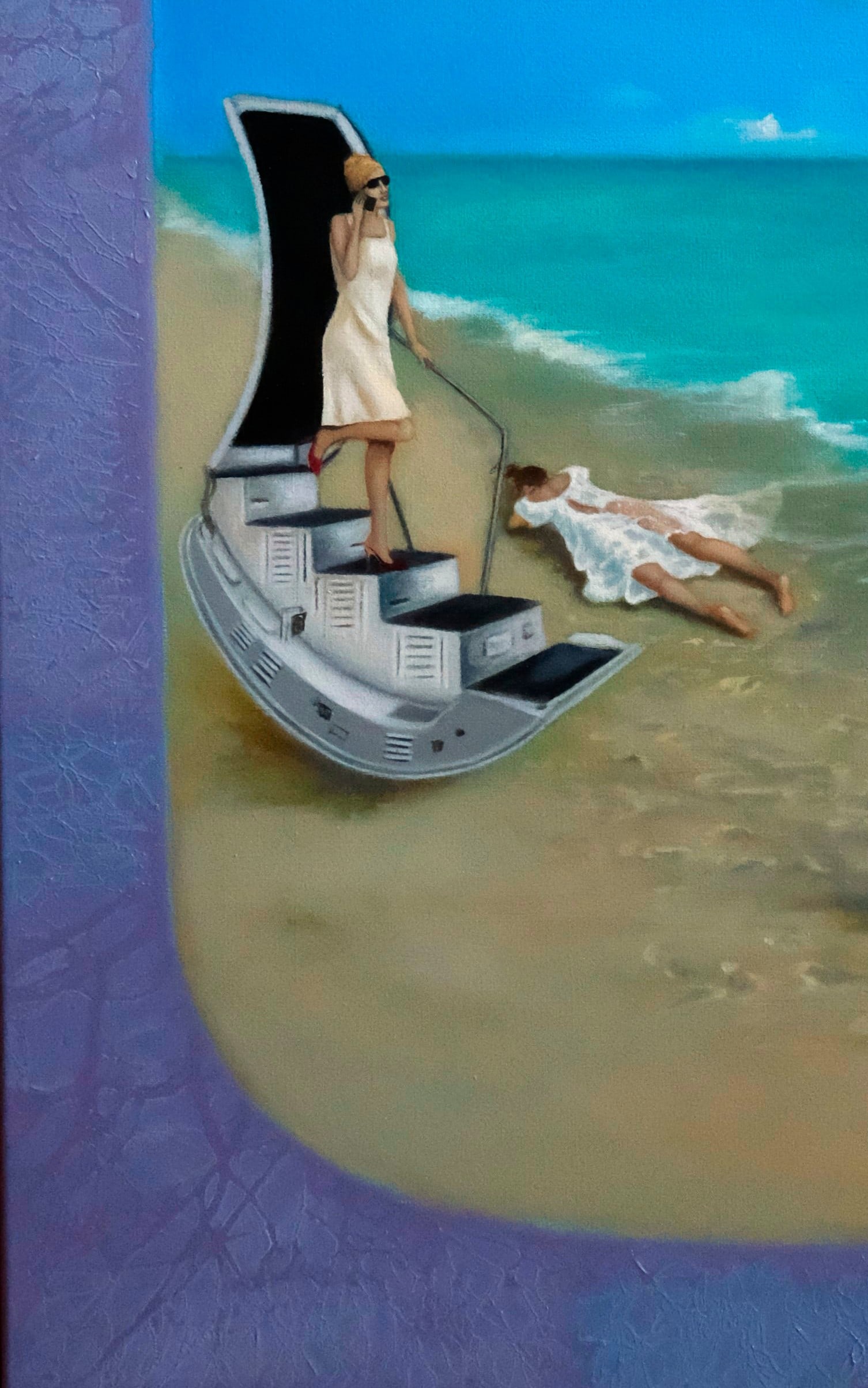 Oil painting Women on the beach Ukrainian painter - 7