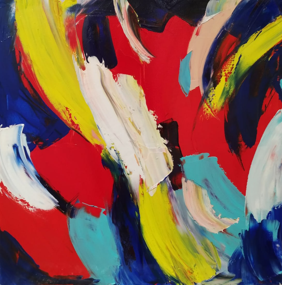 Abstract Oil painting Love Nina L (1 of 10)