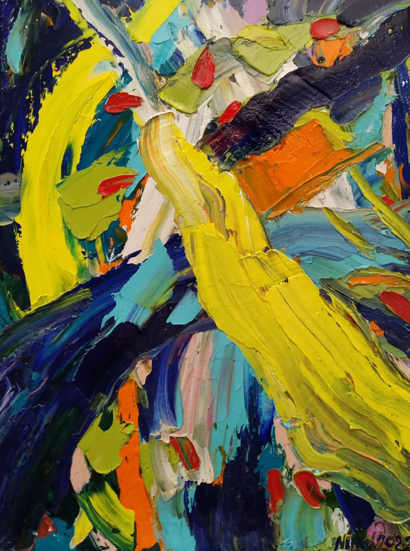 Abstract Oil painting The constellation of Sagittarius Nina L (1 of 10)